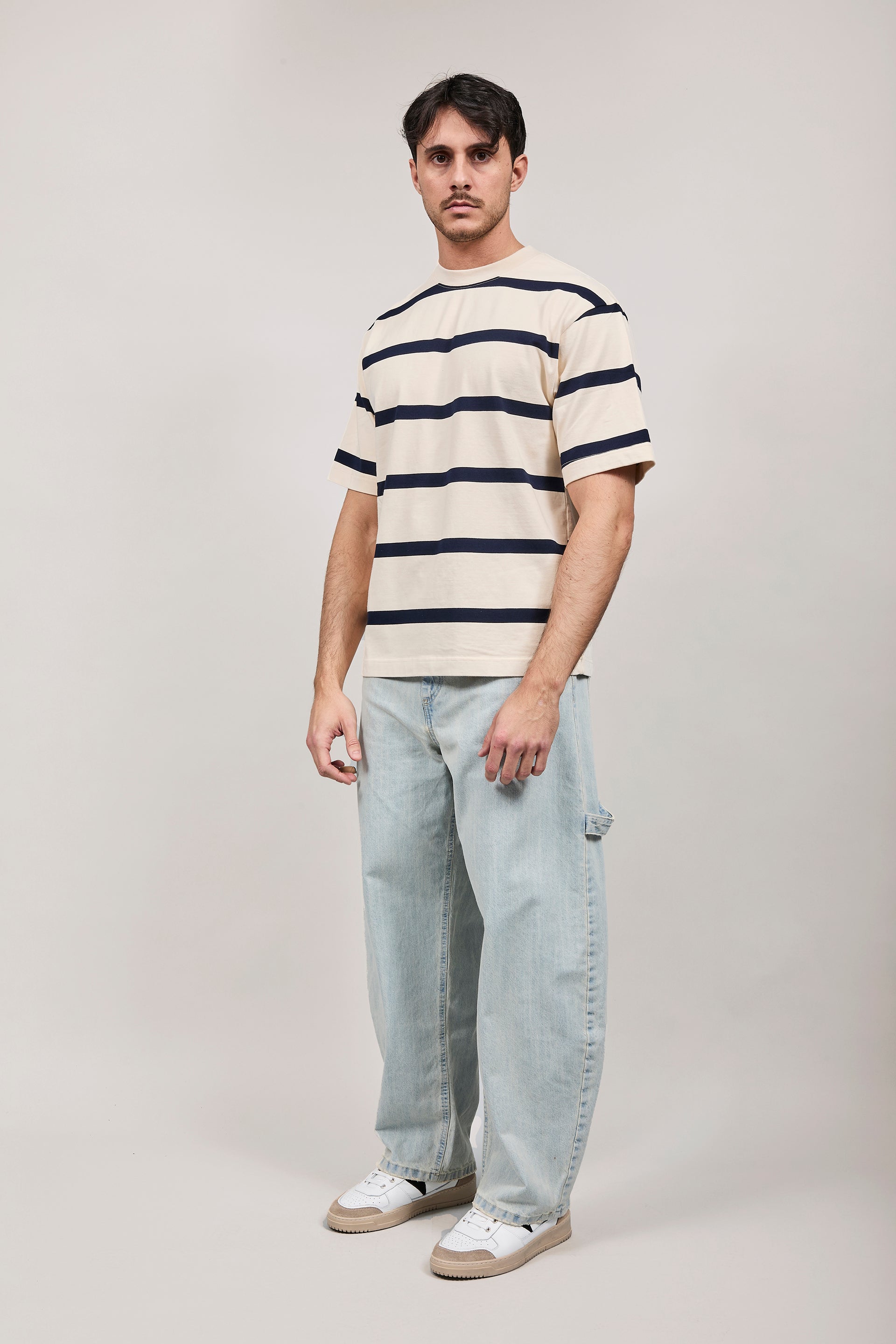 T-shirt Berna Boxy Righe