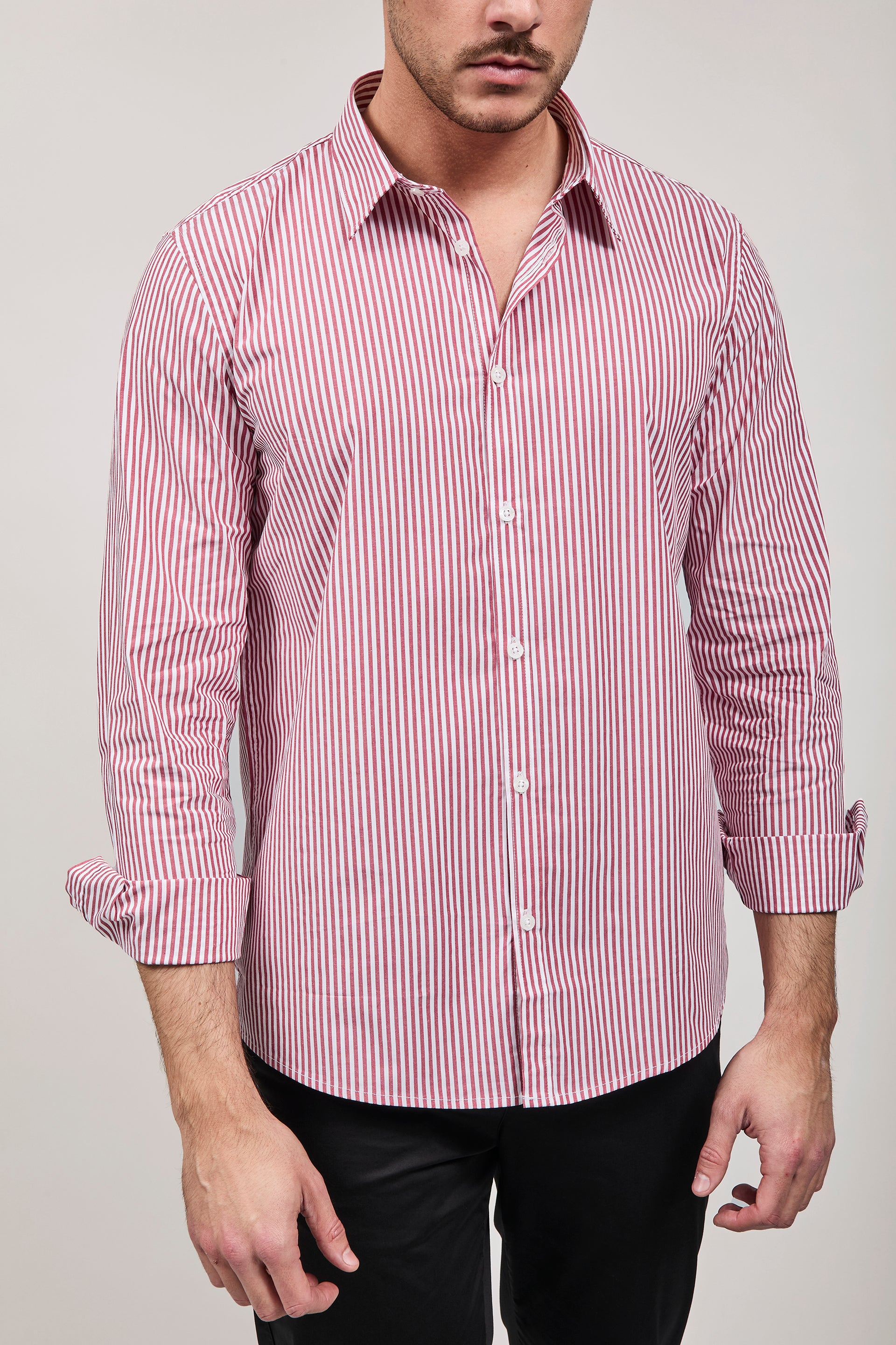 Camicia Hamaki-ho Rigata Rossa 1307