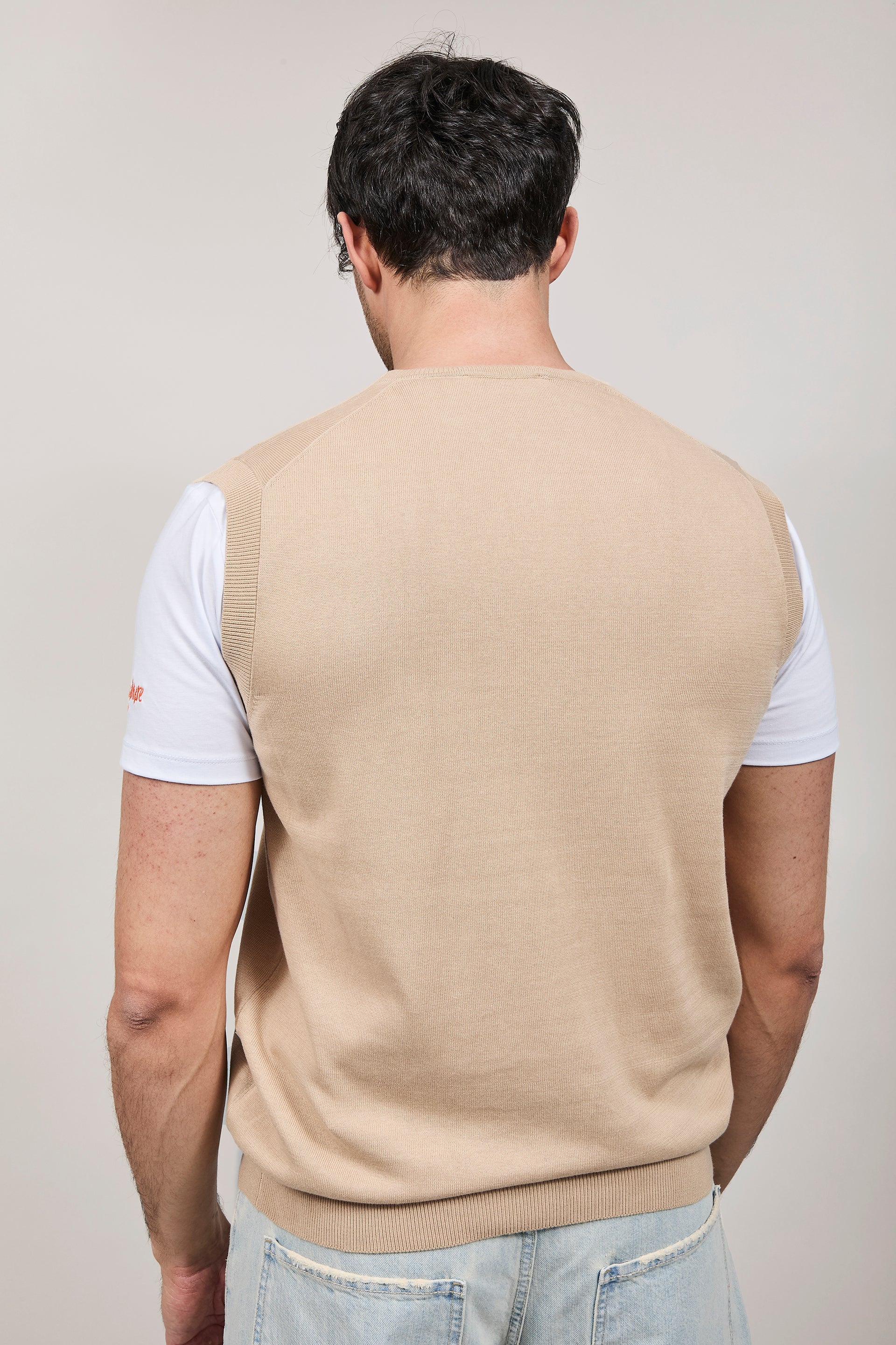 Gilet hamaki-ho Scollo V Beige 3207