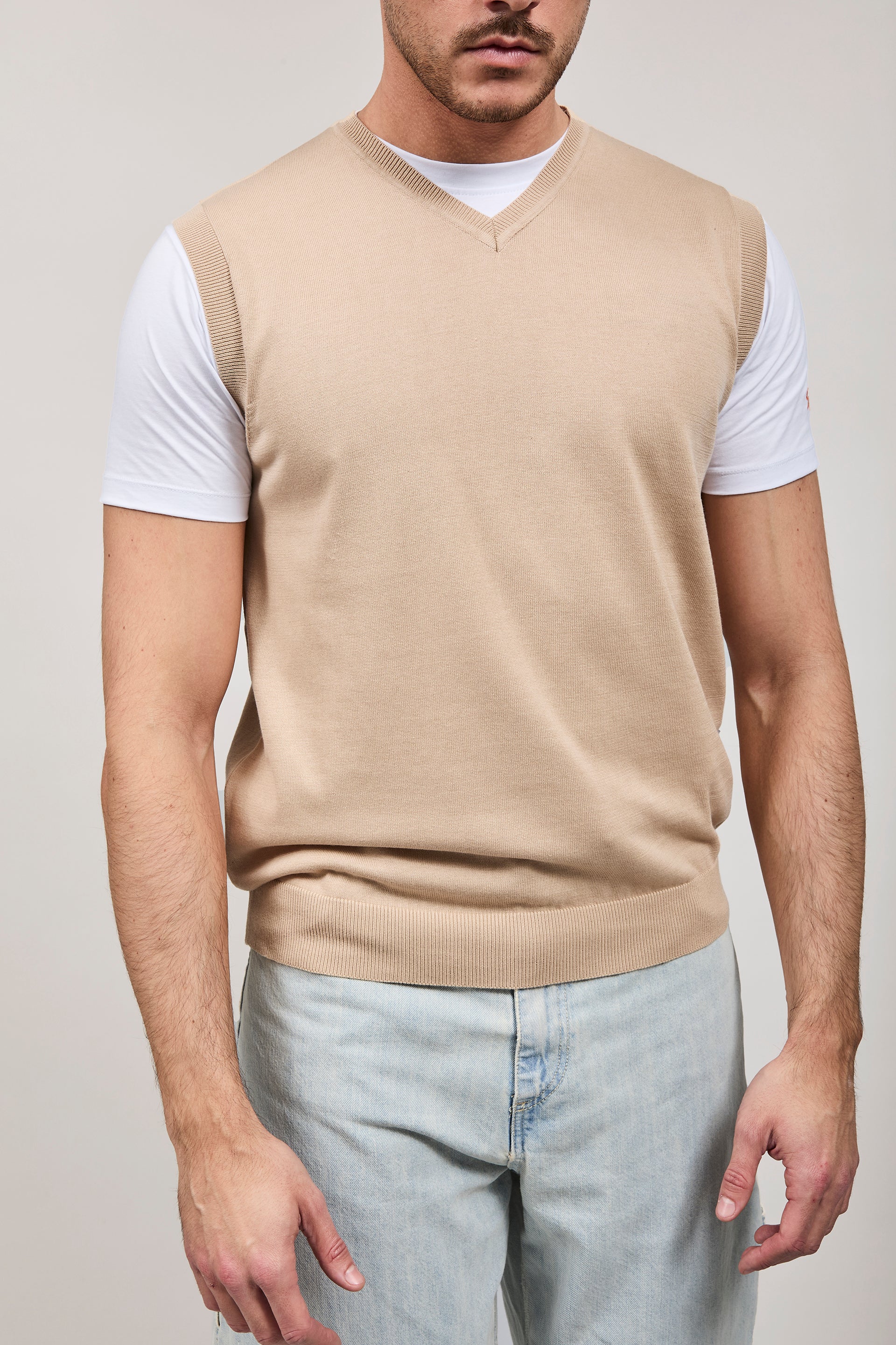 Gilet hamaki-ho Scollo V Beige 3207