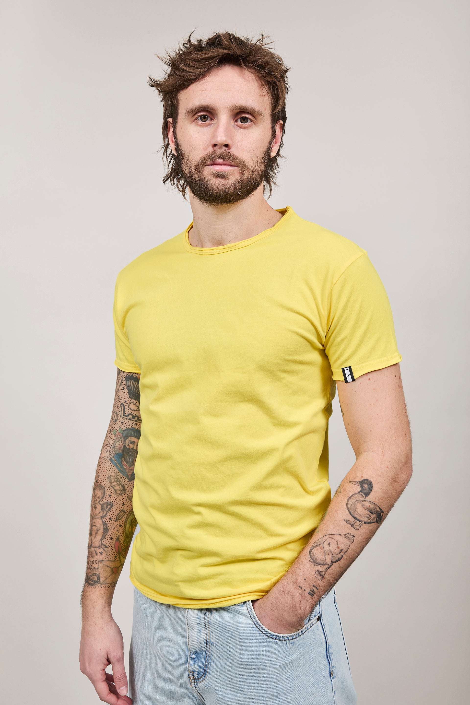 T-shirt basica Block Eleven gialla