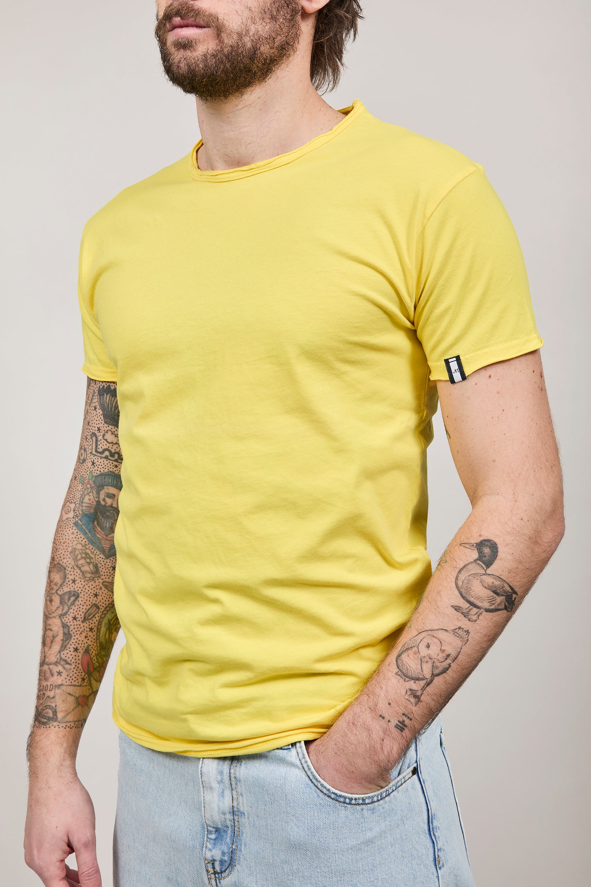 T-shirt basica Block Eleven gialla