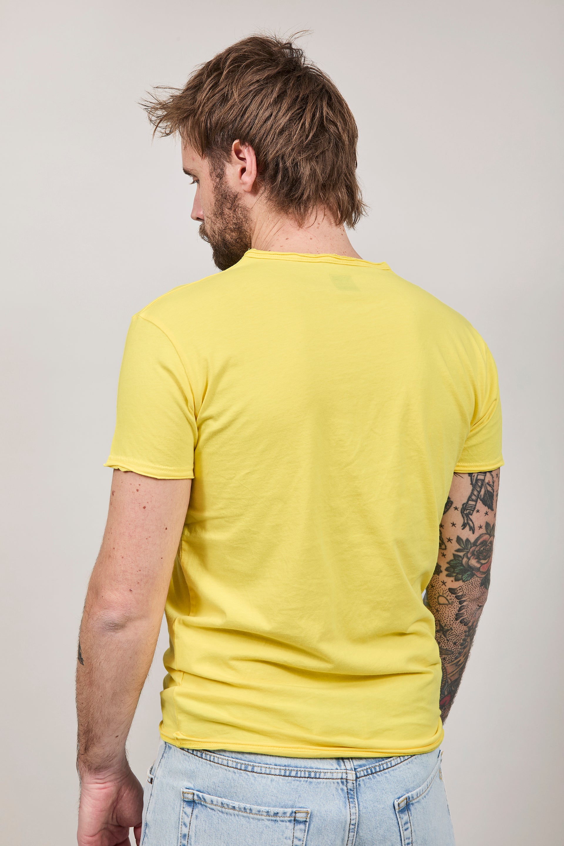 T-shirt basica Block Eleven gialla