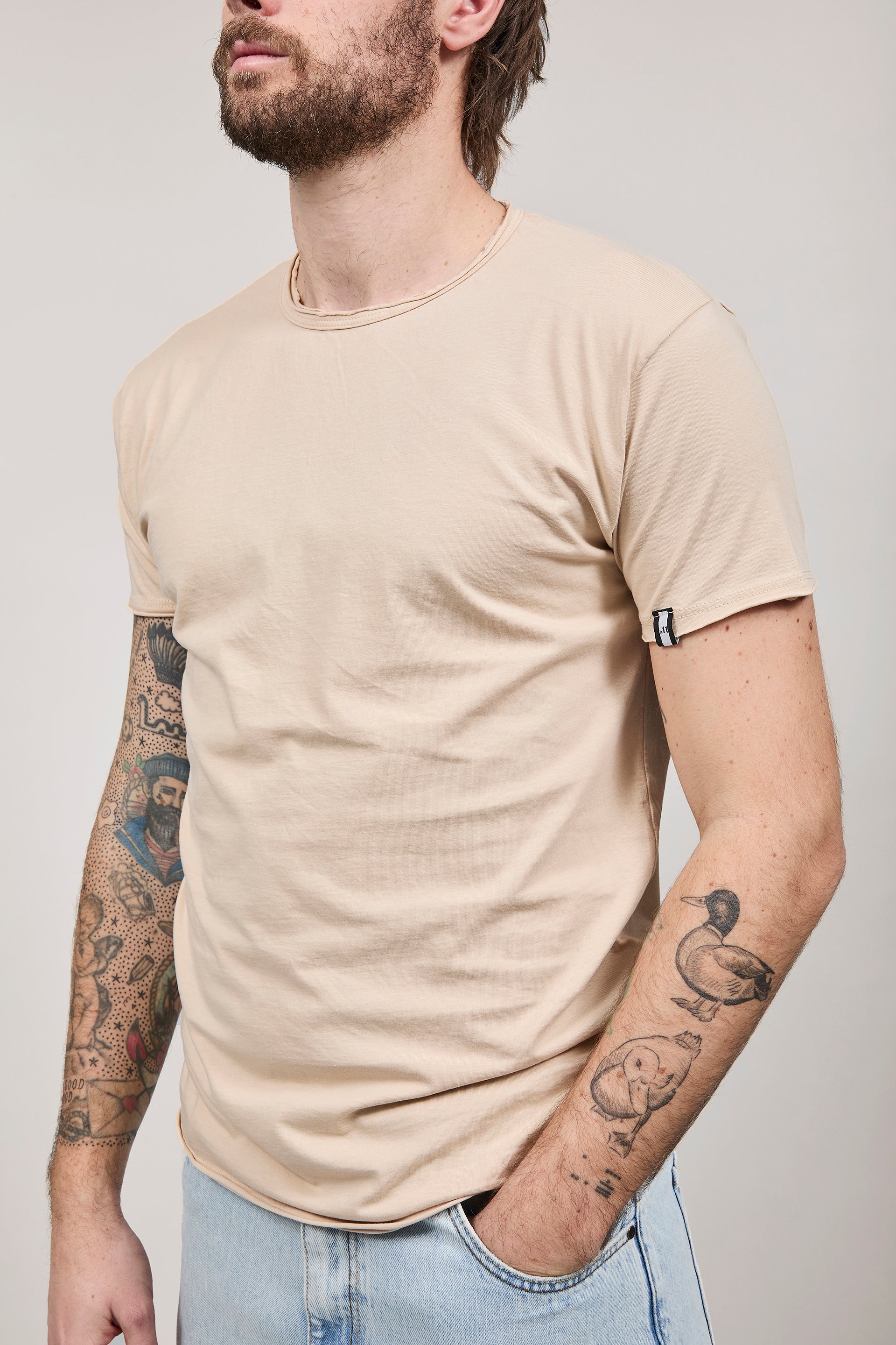 T-shirt basica Block Eleven Beige