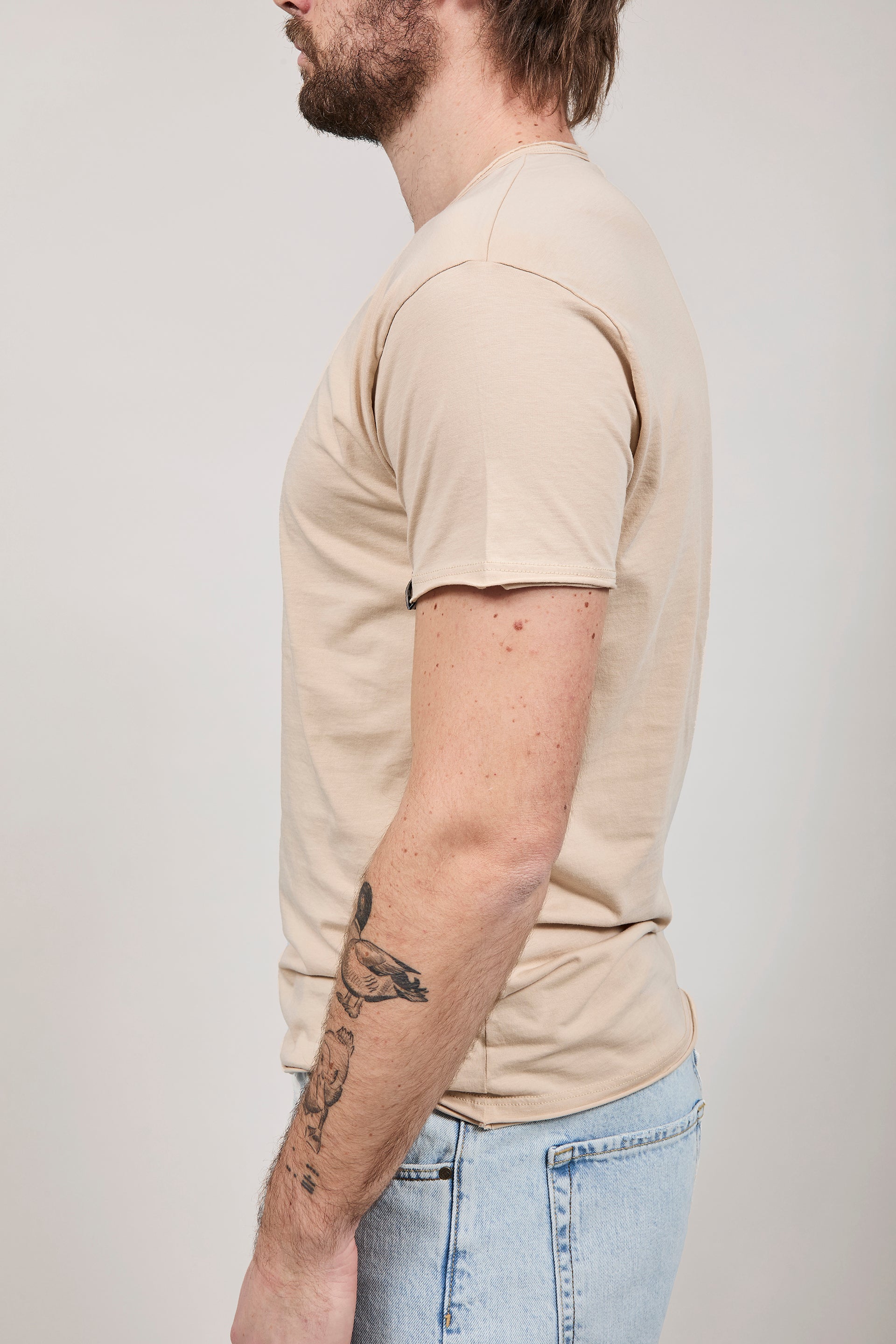 T-shirt basica Block Eleven Beige