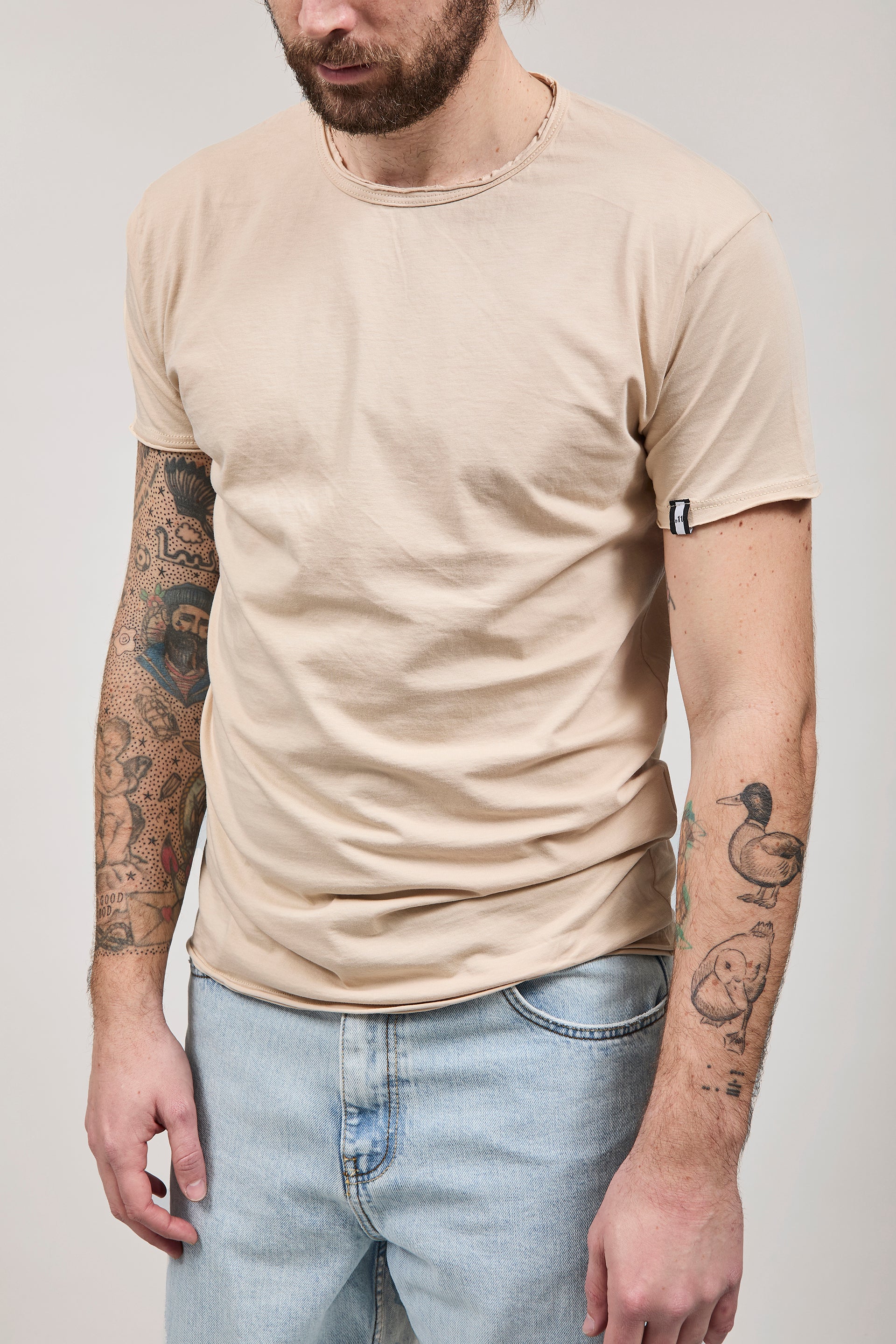 T-shirt basica Block Eleven Beige