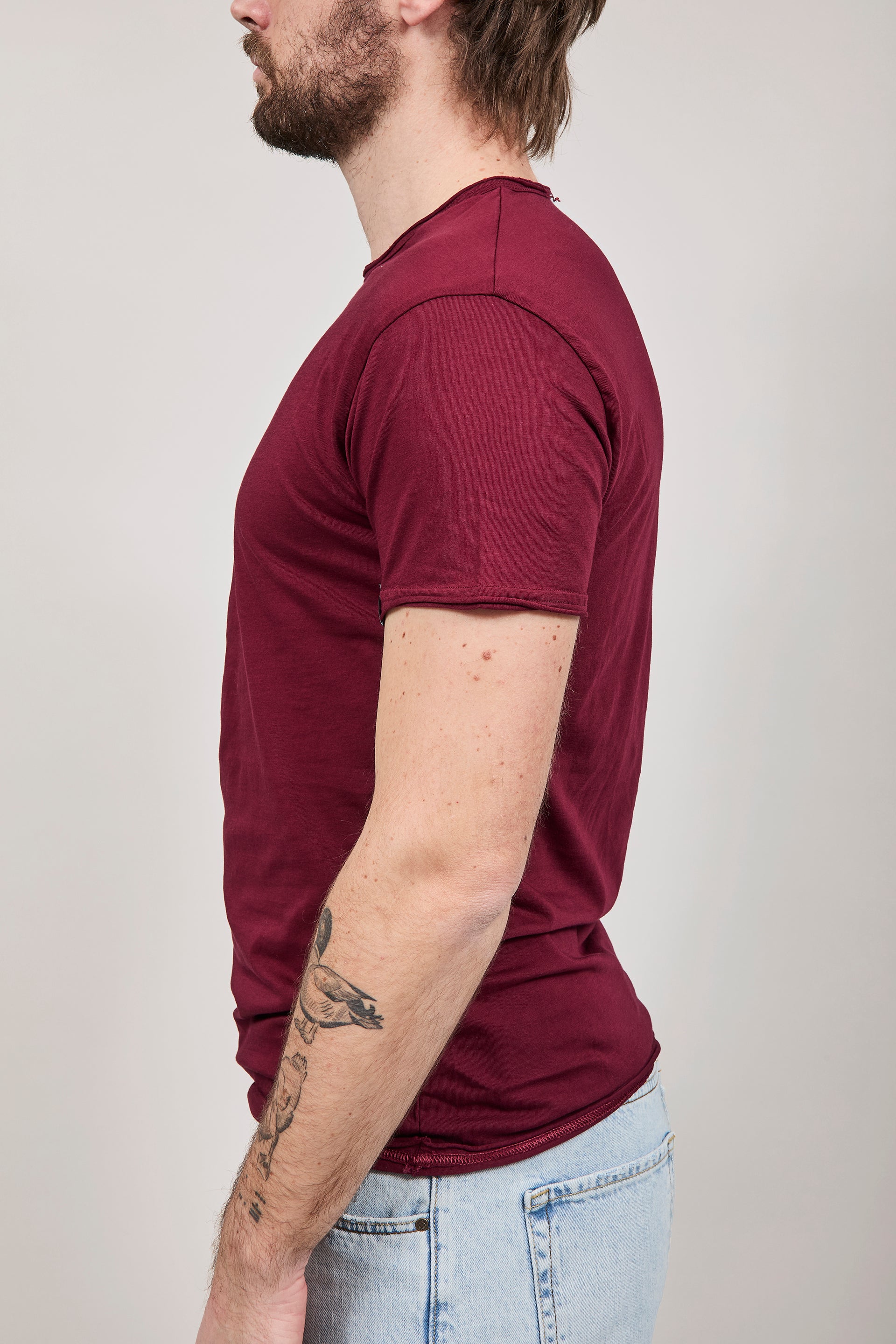 T-shirt basica Block Eleven Bordeaux