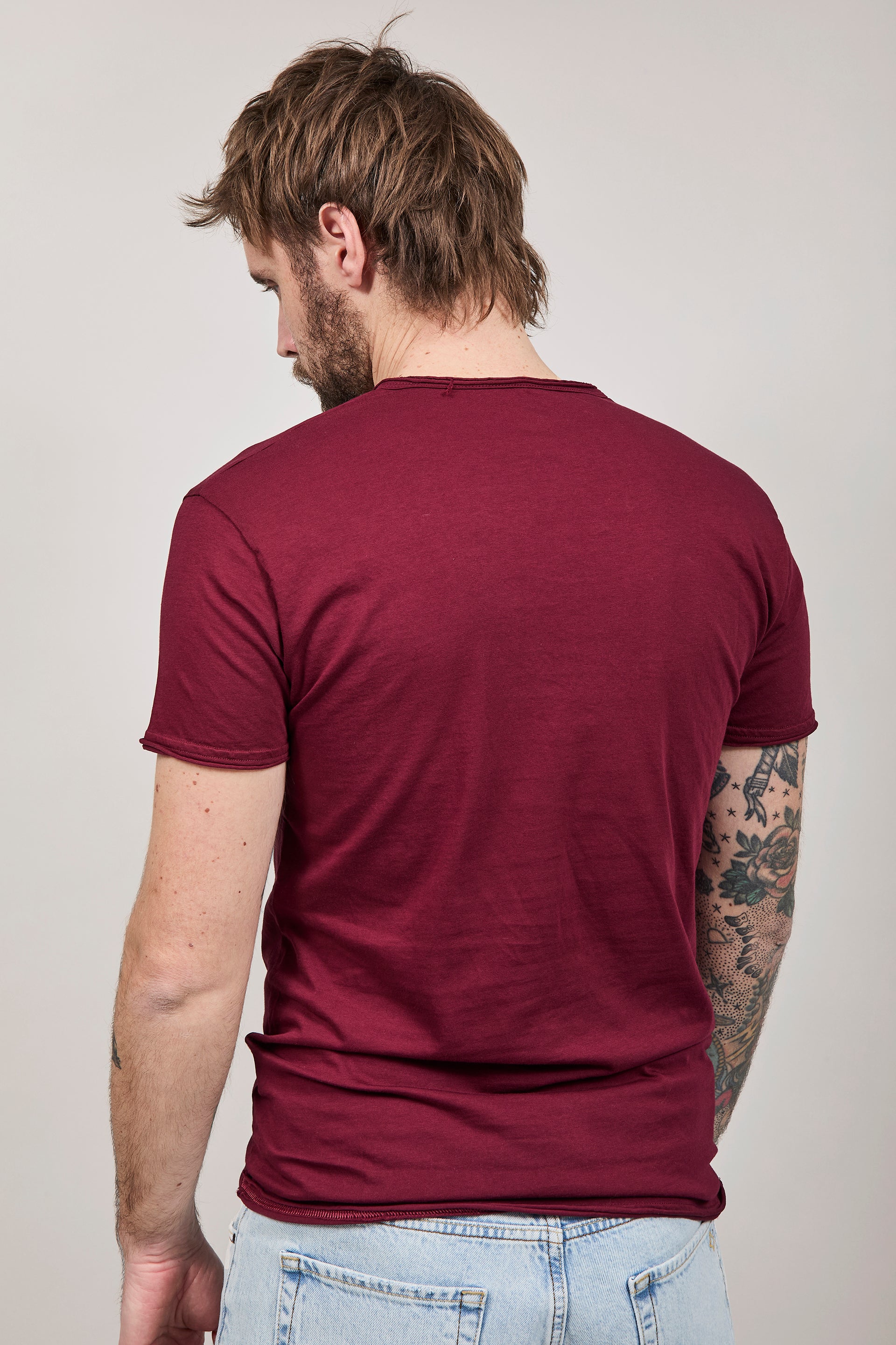 T-shirt basica Block Eleven Bordeaux