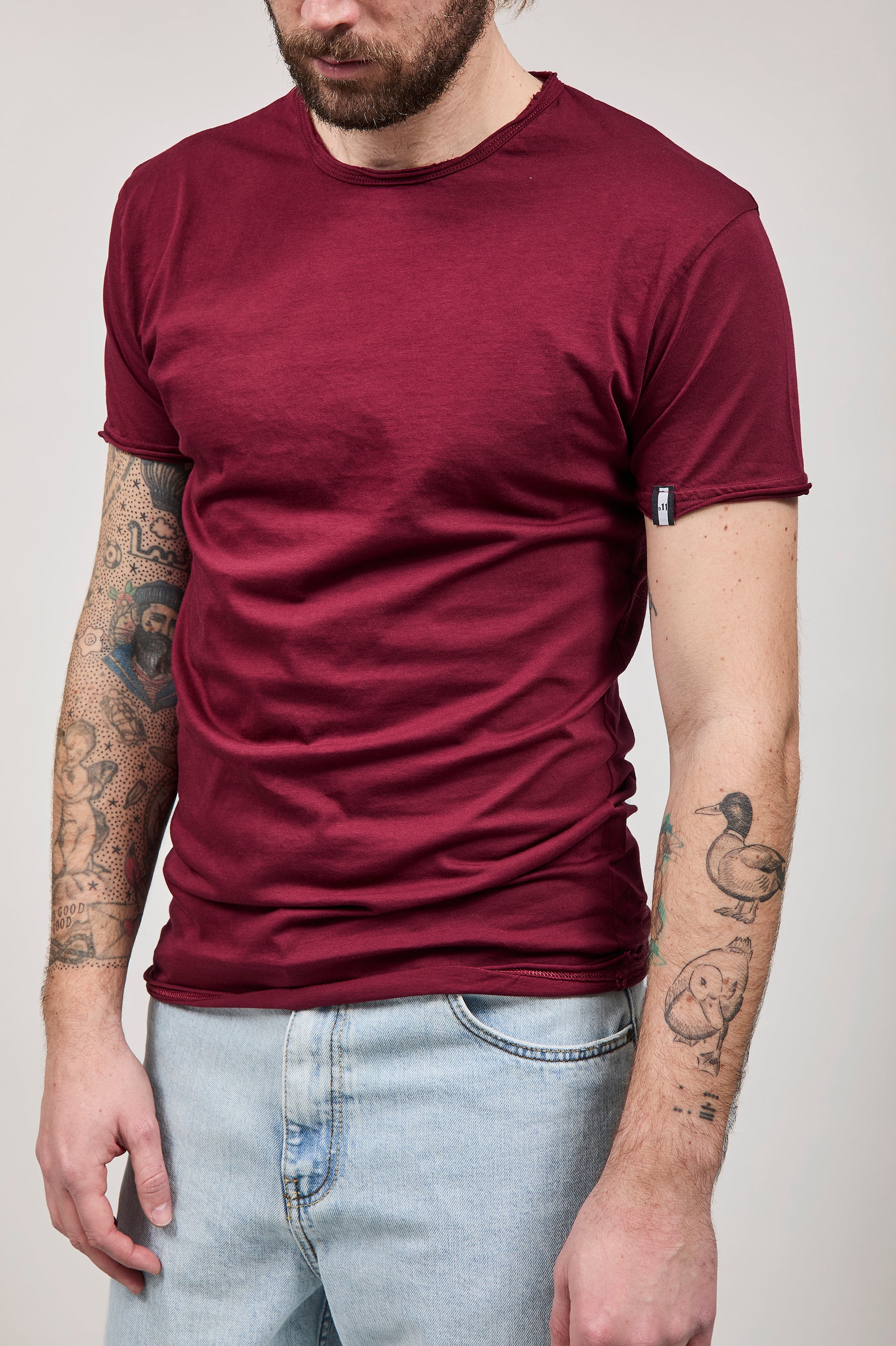 T-shirt basica Block Eleven Bordeaux