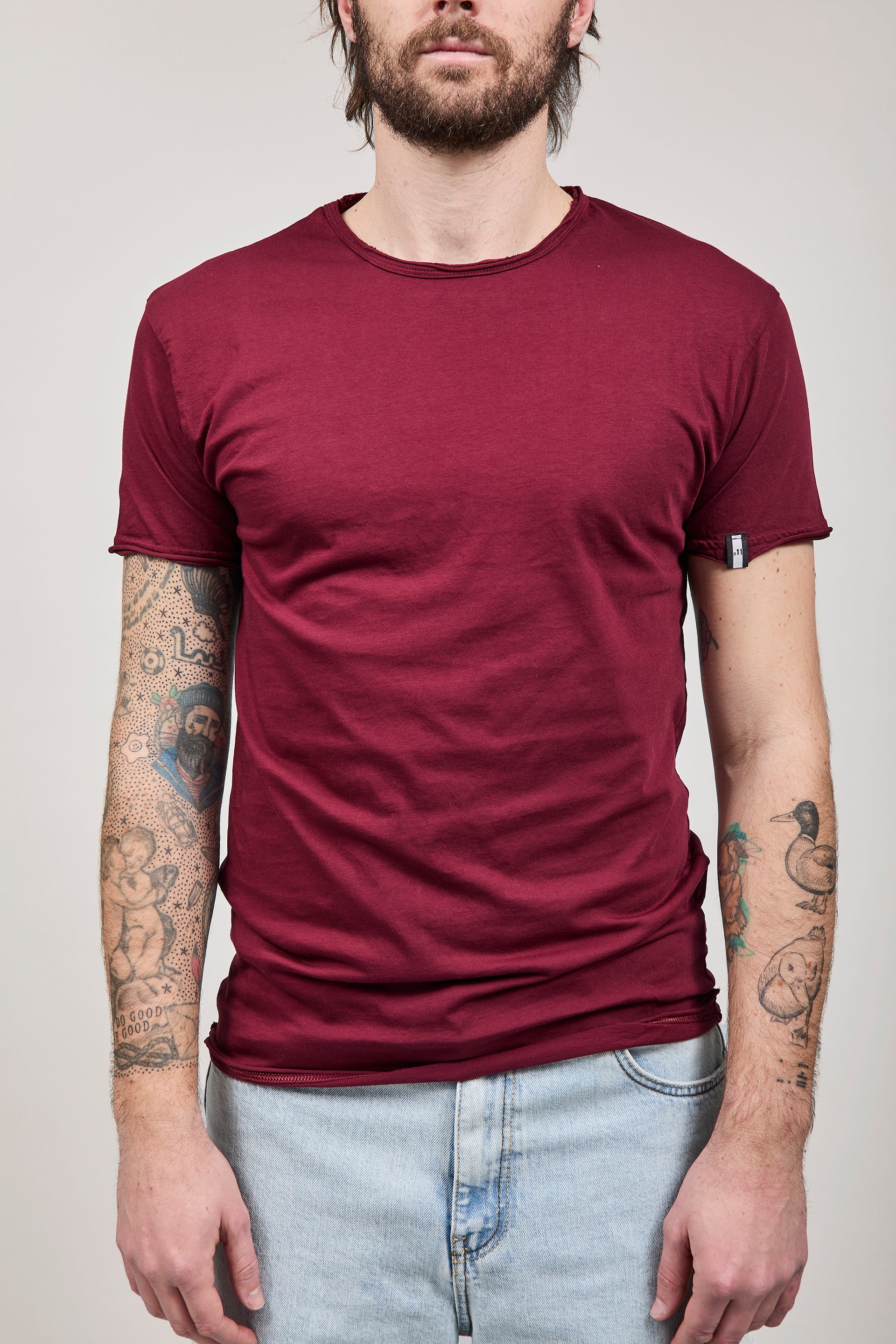 T-shirt basica Block Eleven Bordeaux