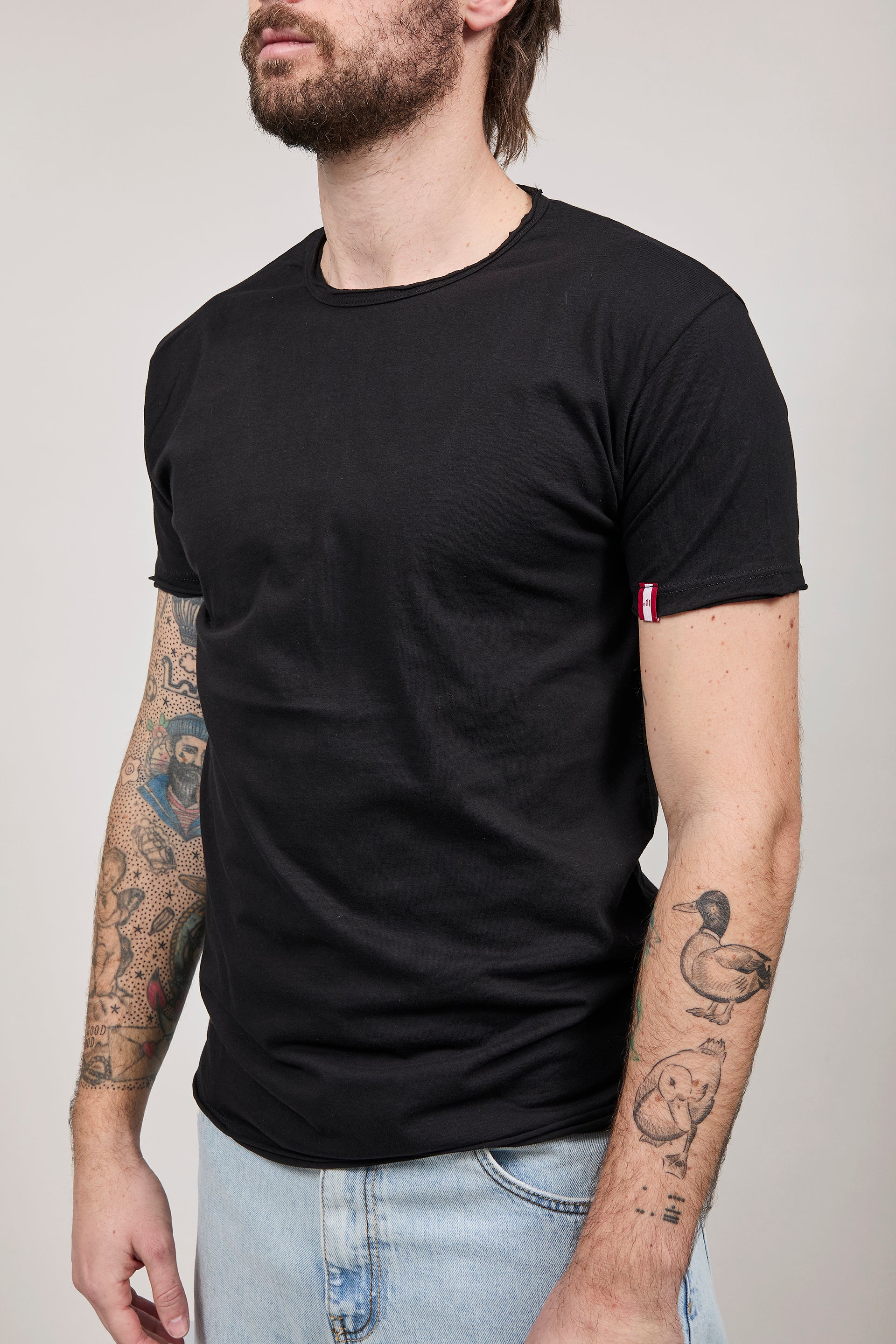 T-shirt basica Block Eleven Nera