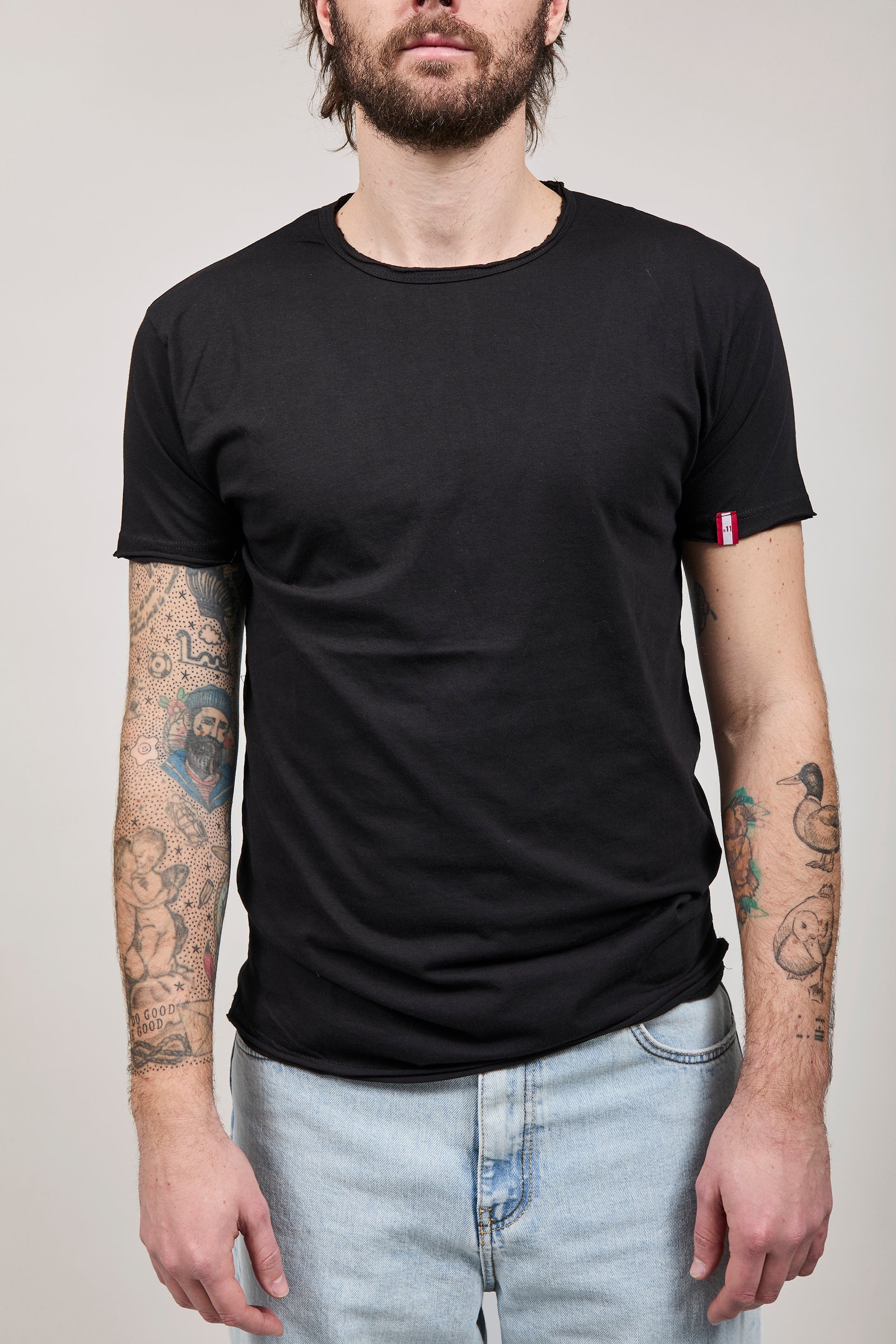 T-shirt basica Block Eleven Nera