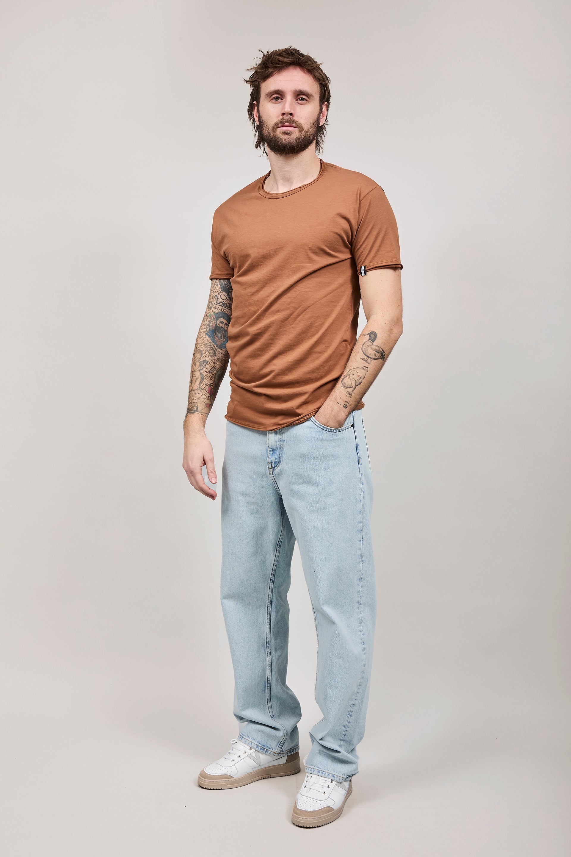 T-shirt basica Block Eleven Tabacco