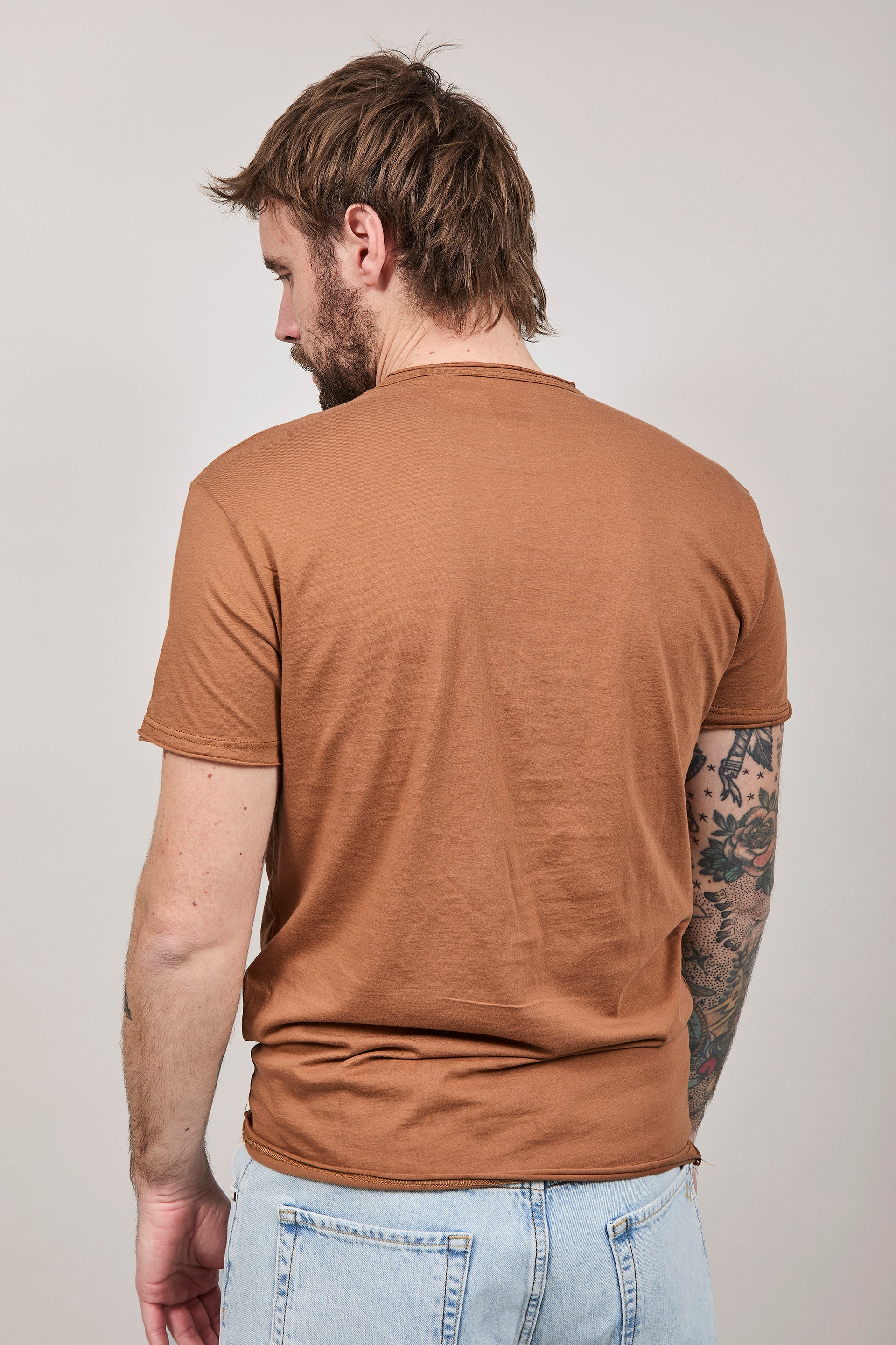 T-shirt basica Block Eleven Tabacco