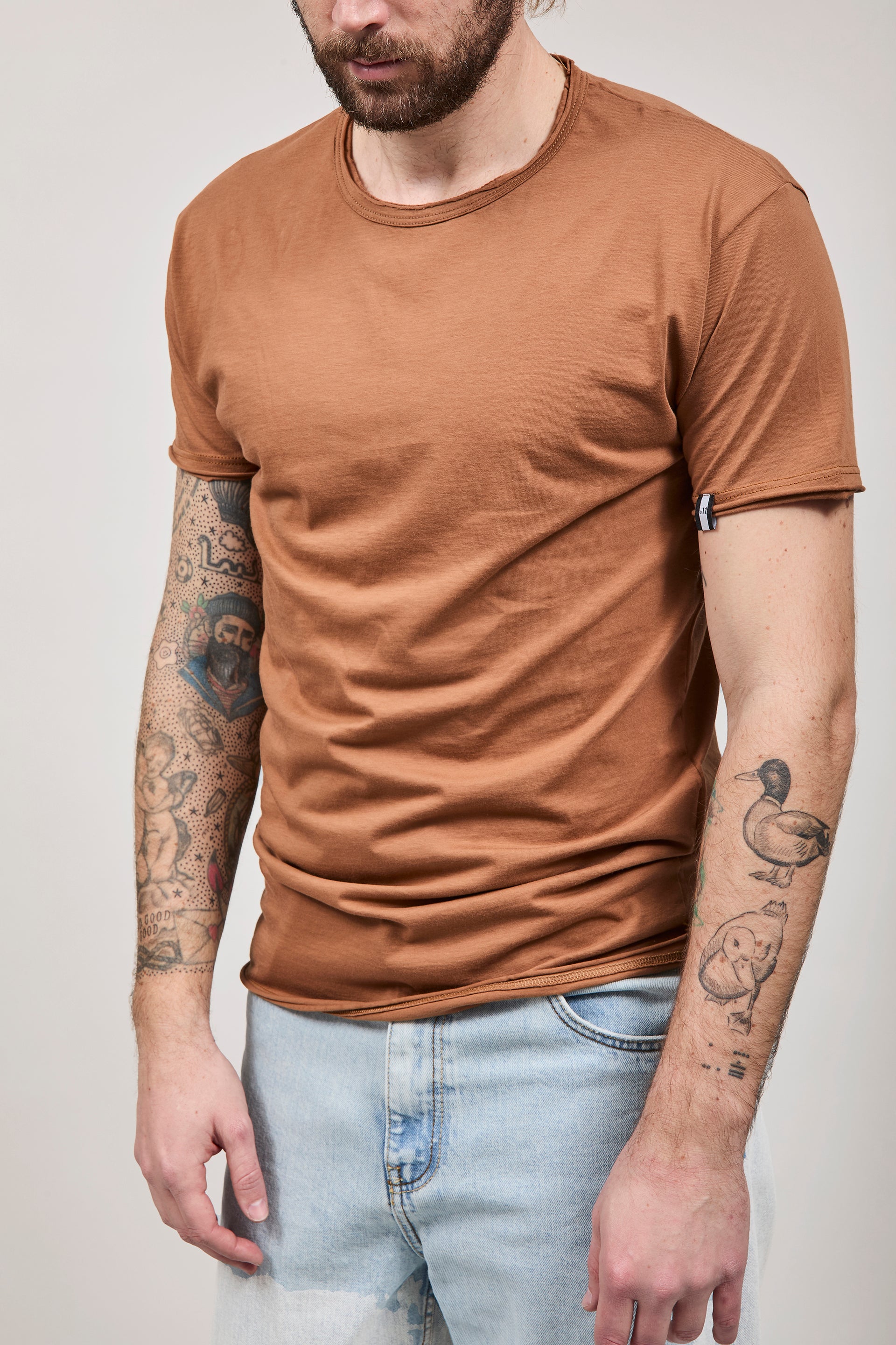 T-shirt basica Block Eleven Tabacco