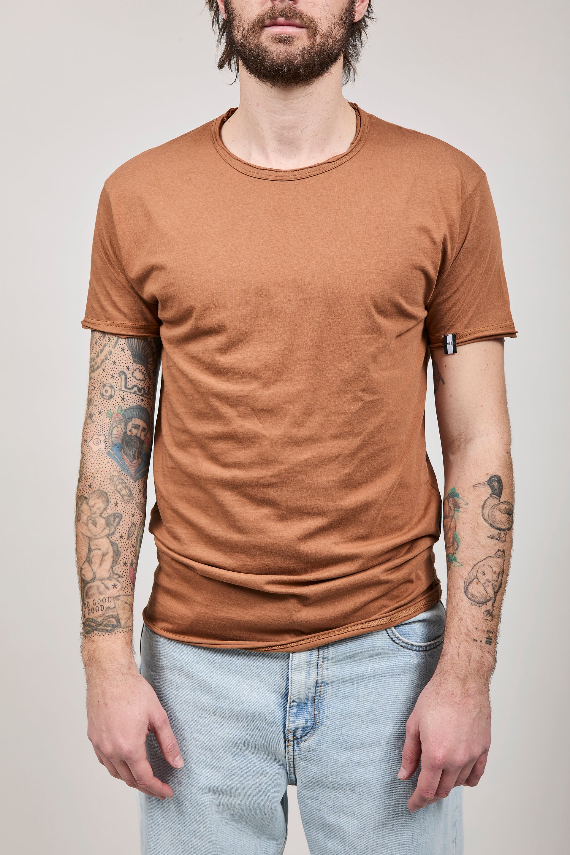 T-shirt basica Block Eleven Tabacco