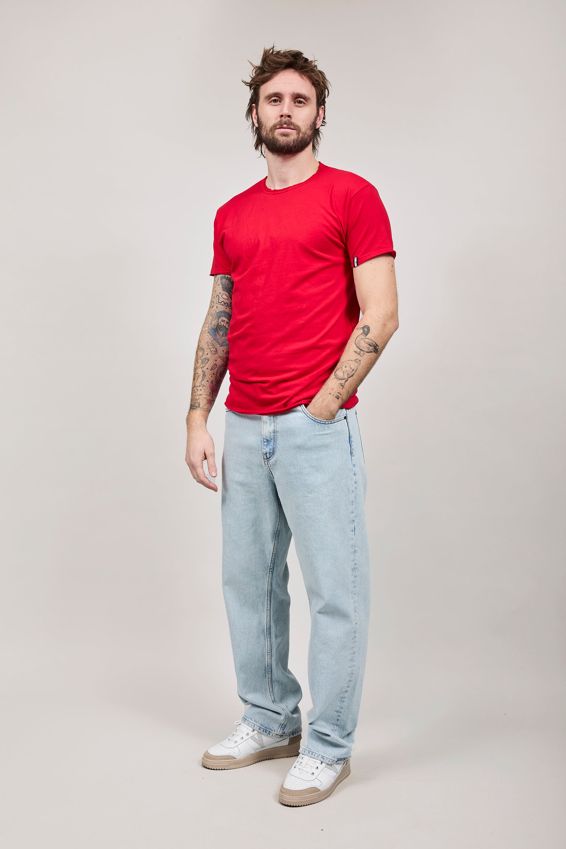 T-shirt basica Block Eleven Rossa