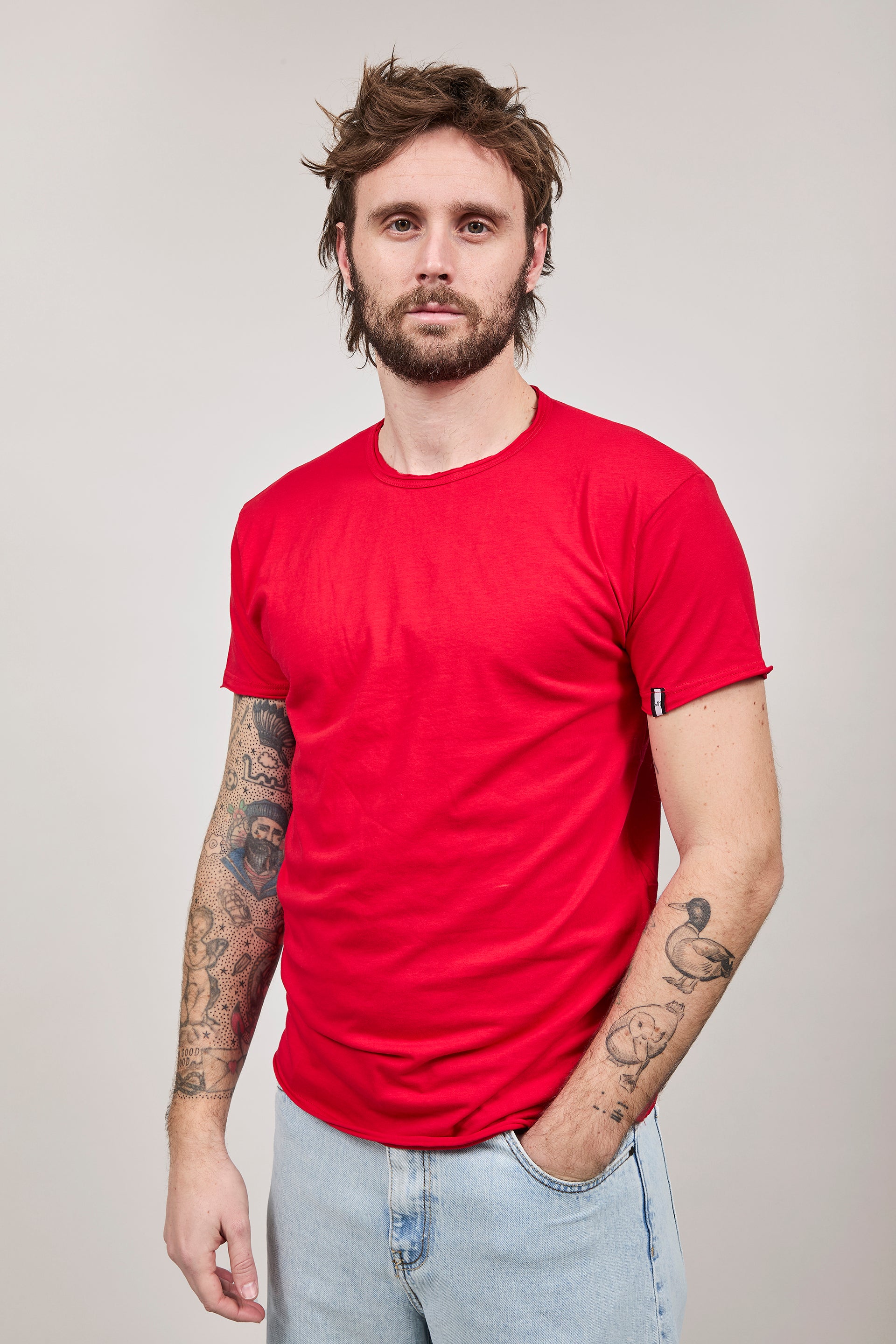 T-shirt basica Block Eleven Rossa