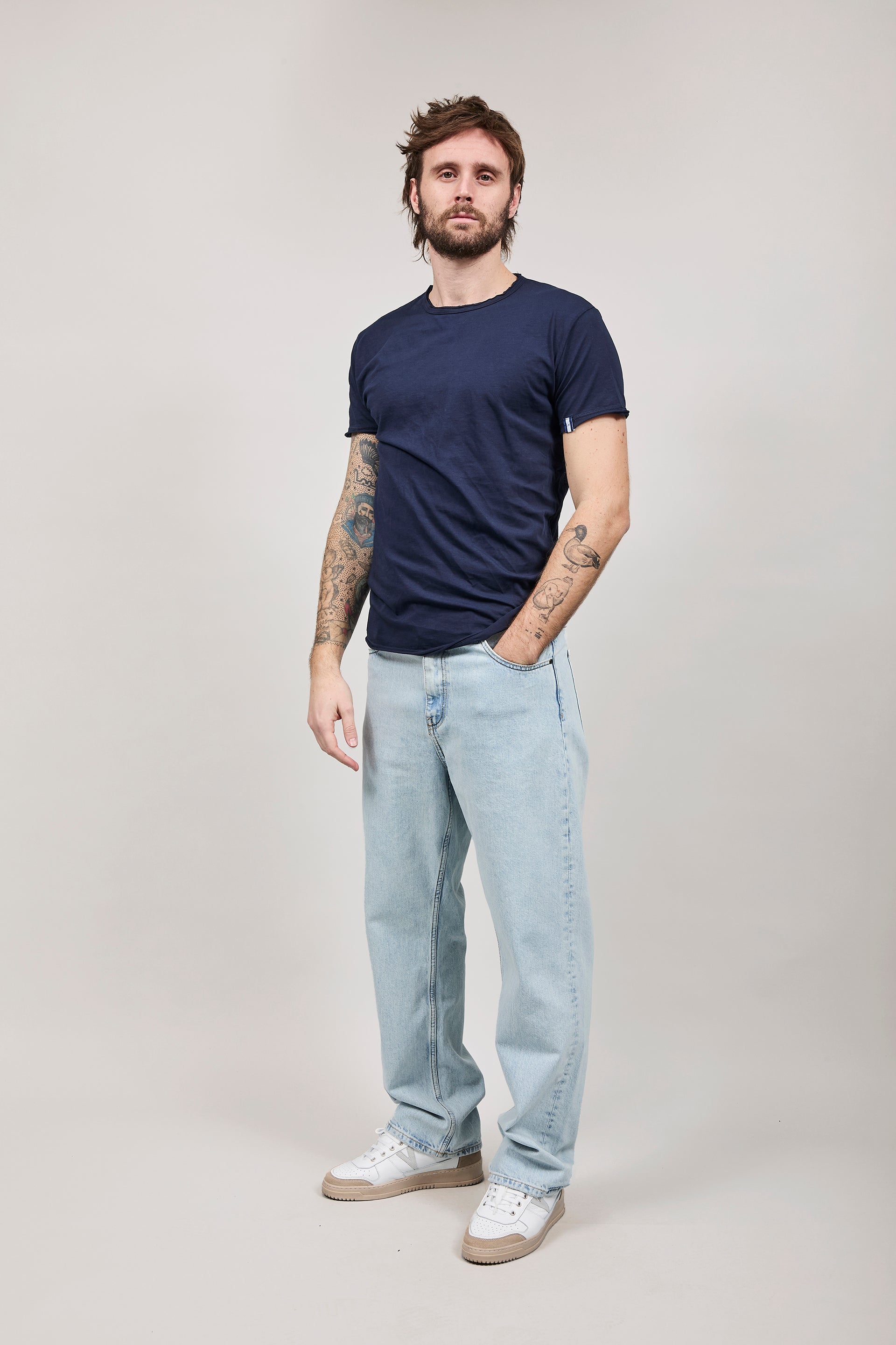 T-shirt basica Block Eleven Blu