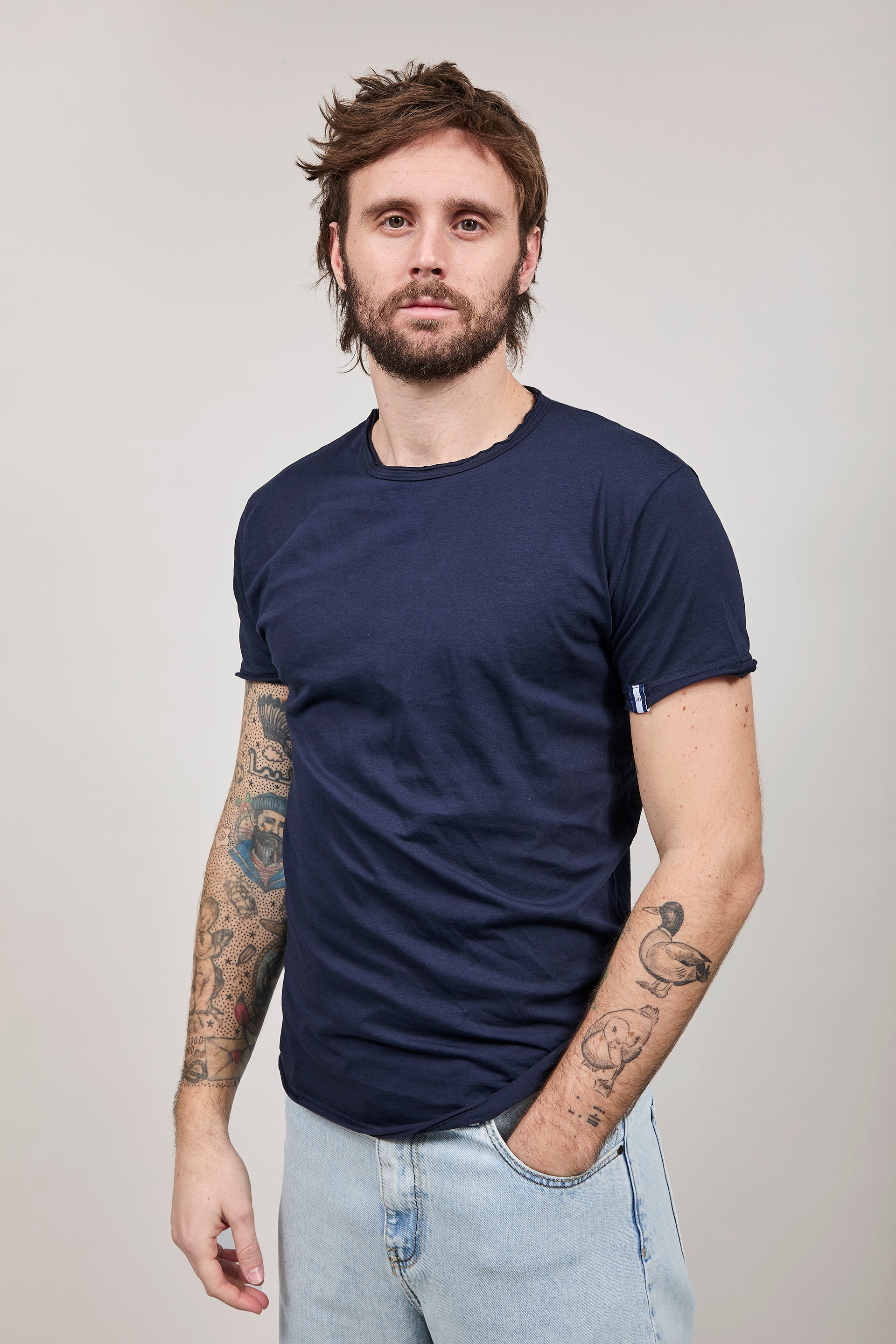 T-shirt basica Block Eleven Blu