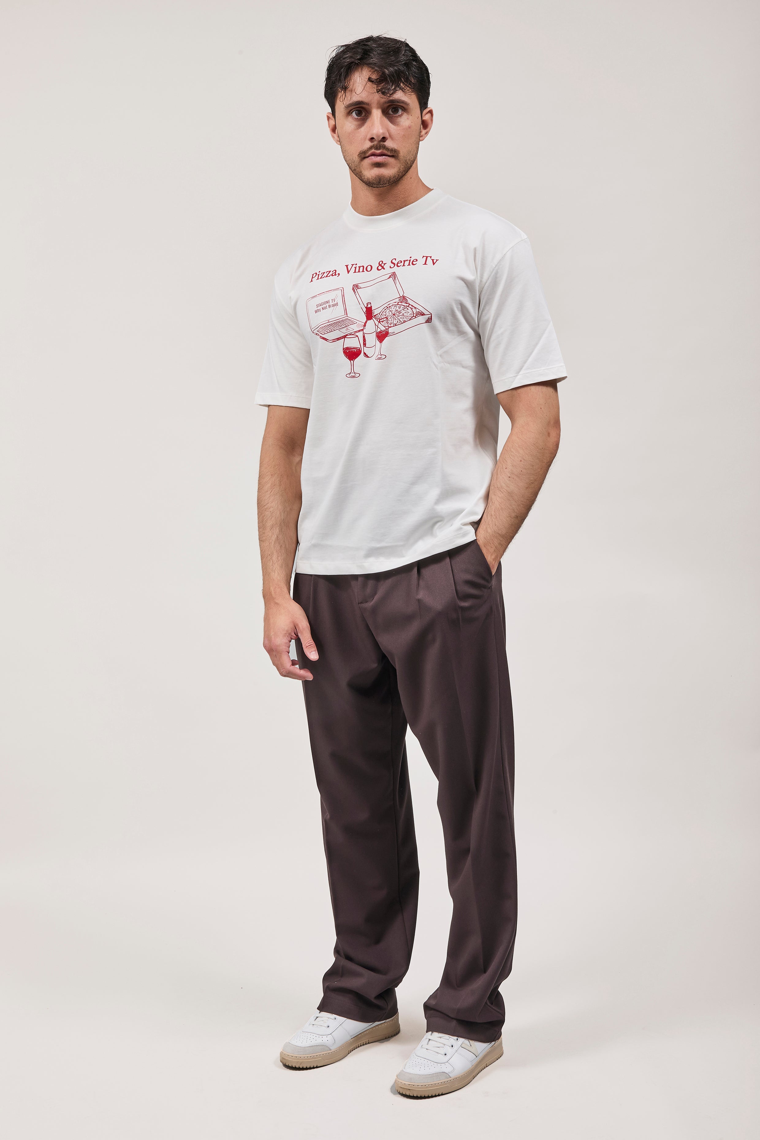 T-shirt Why Not Brand Pizza-Vino-Serie Tv