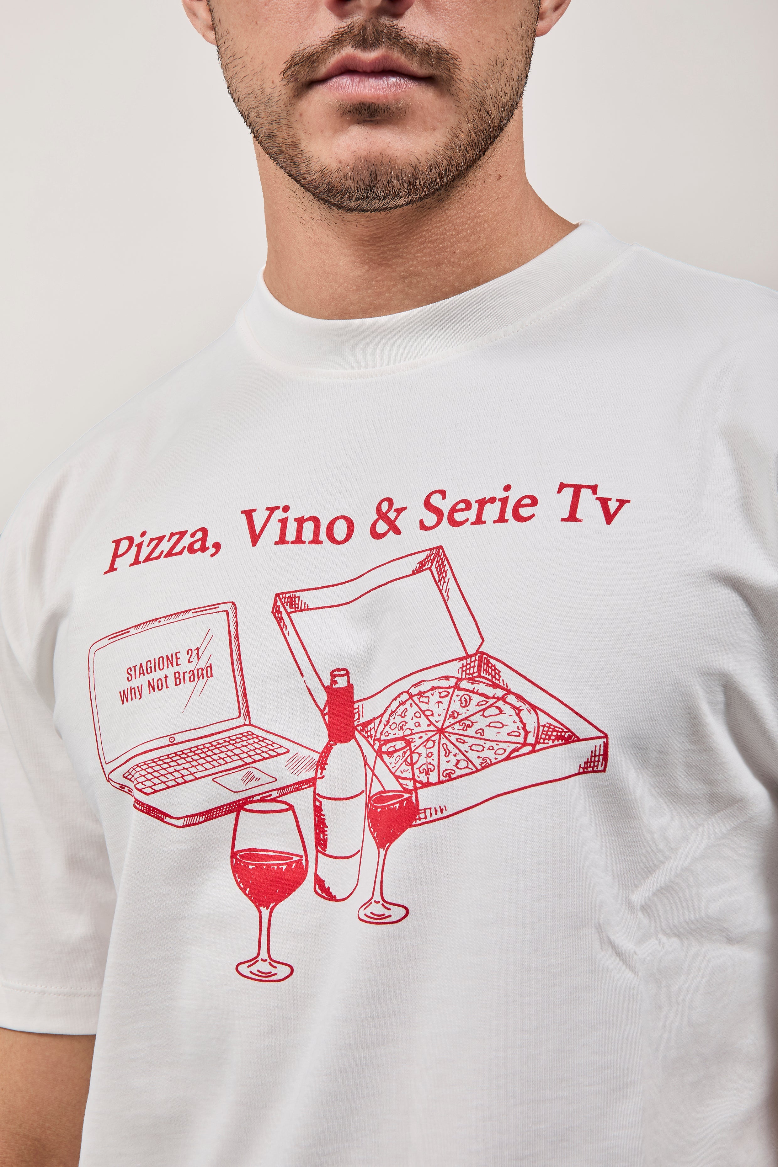 T-shirt Why Not Brand Pizza-Vino-Serie Tv