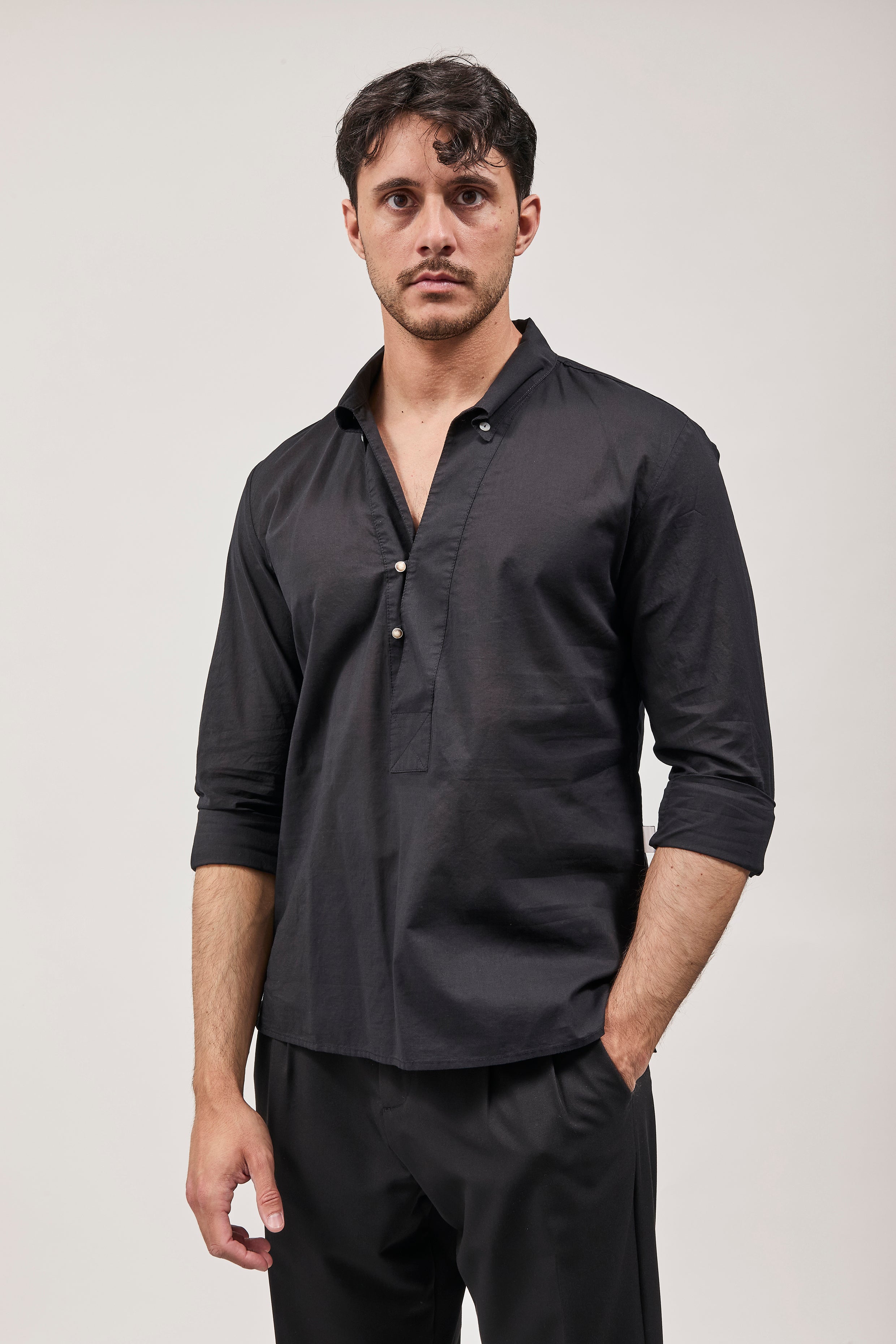 Camicia Alta Tensione Faro Nera