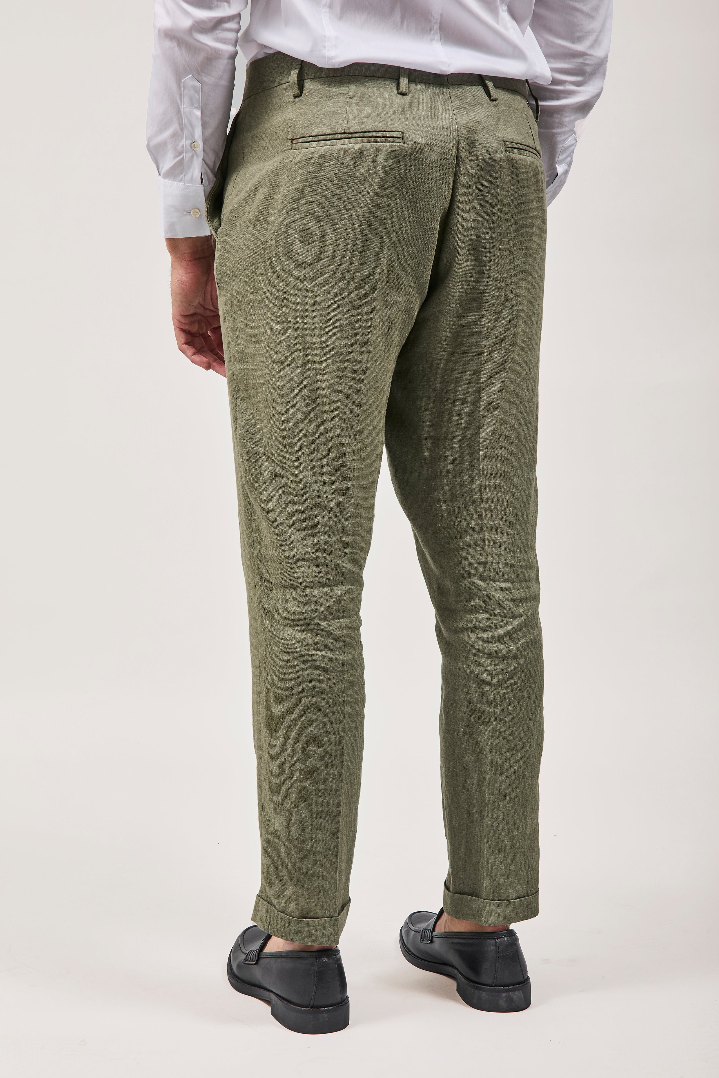 Pantalone Over-d Lino Militare G53