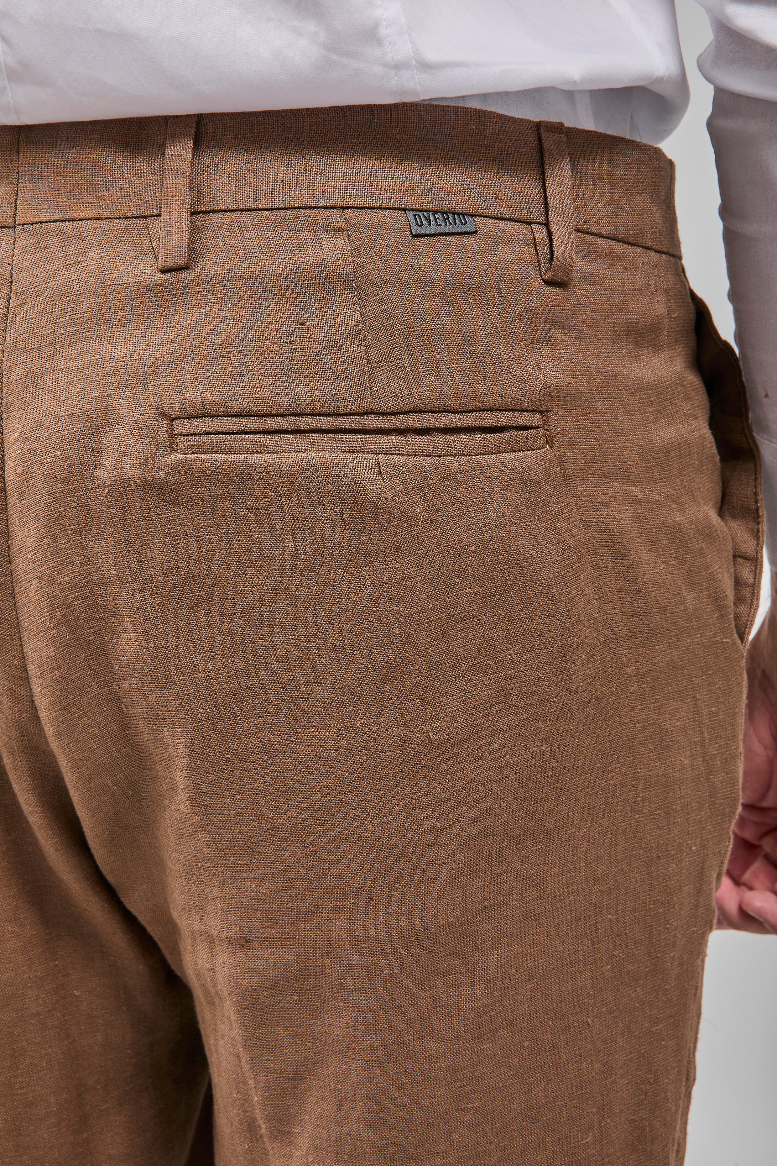 Pantalone Over-d Lino Cacao G53
