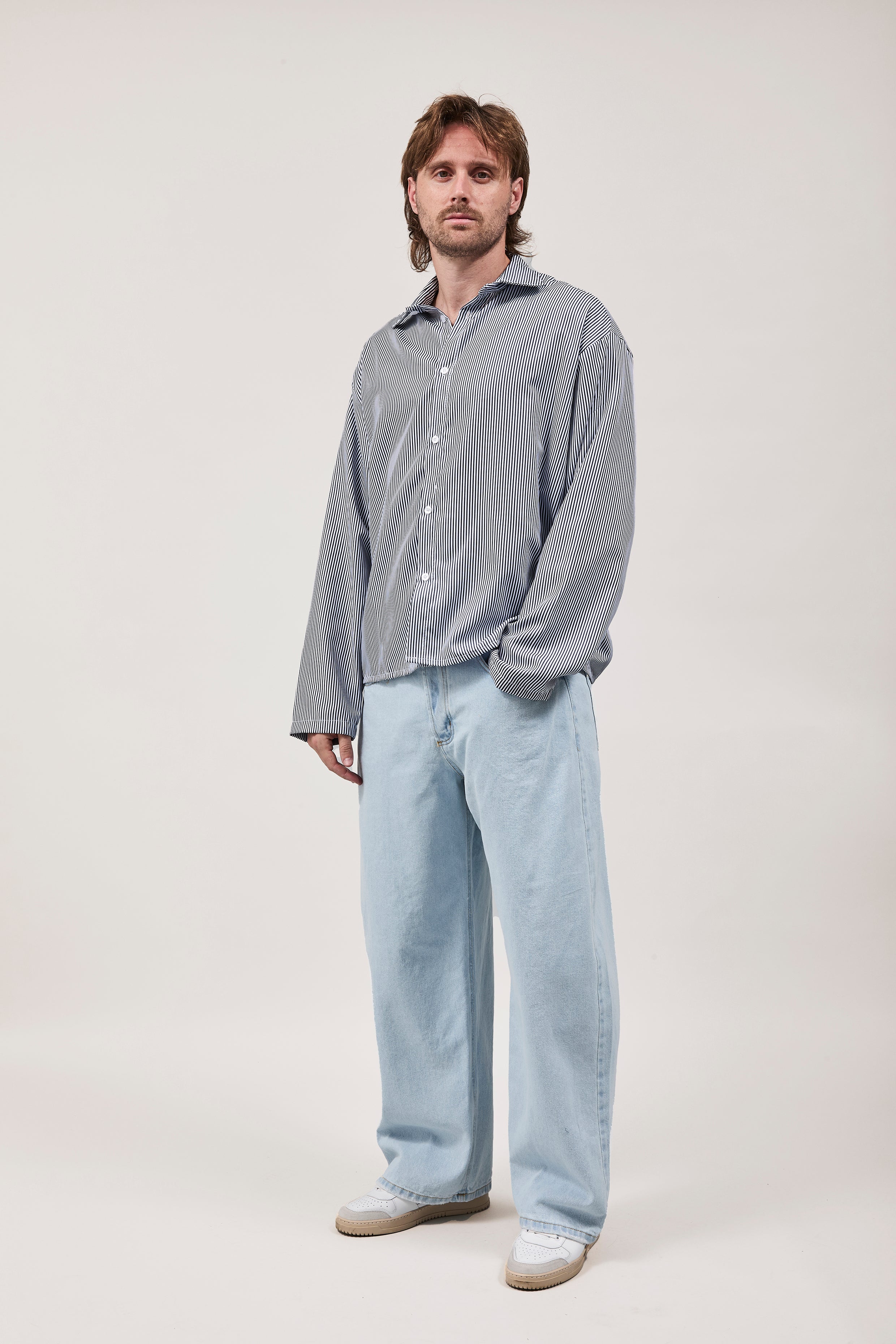 Camicia NJB Righe Manica ampia