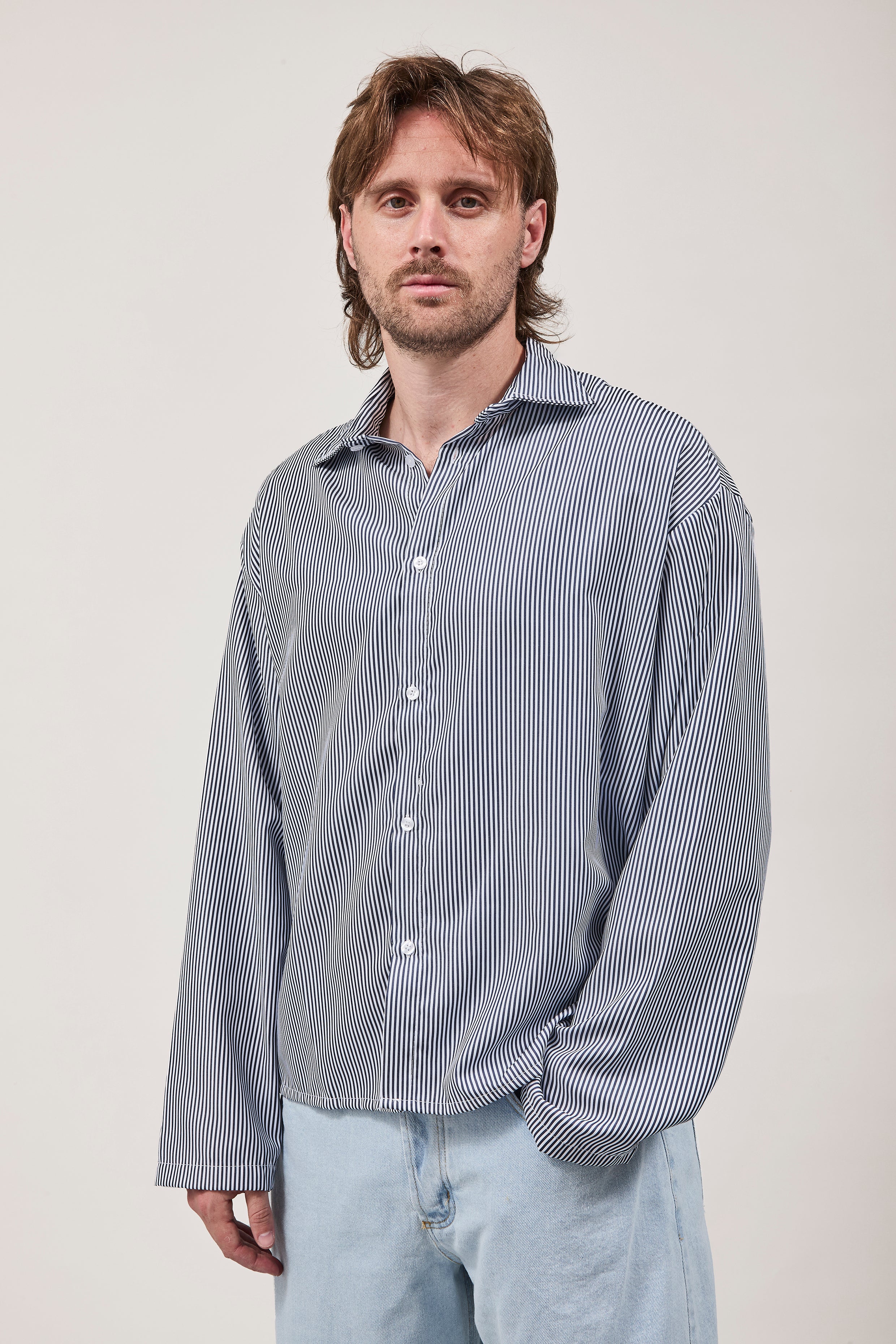 Camicia NJB Righe Manica ampia