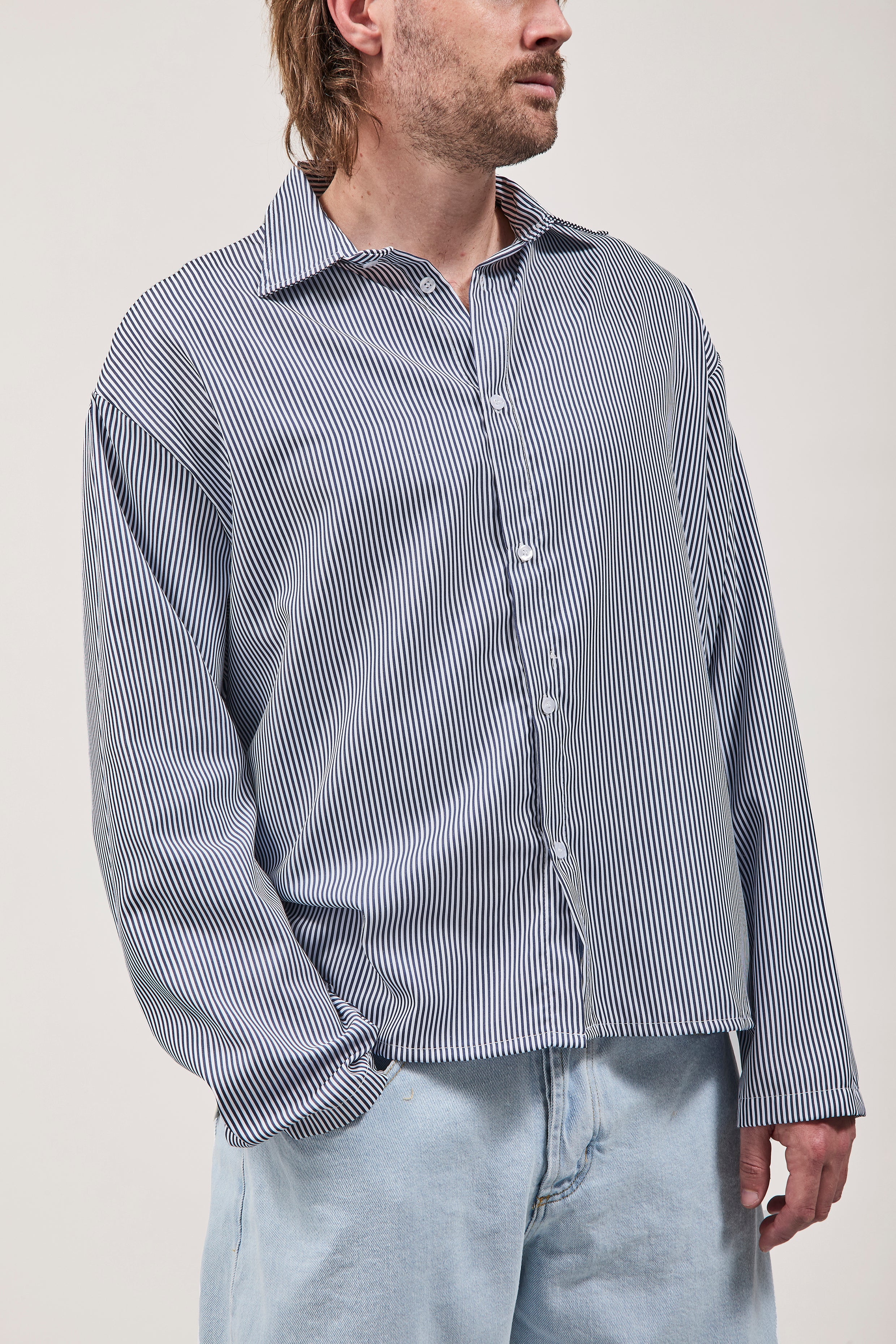 Camicia NJB Righe Manica ampia