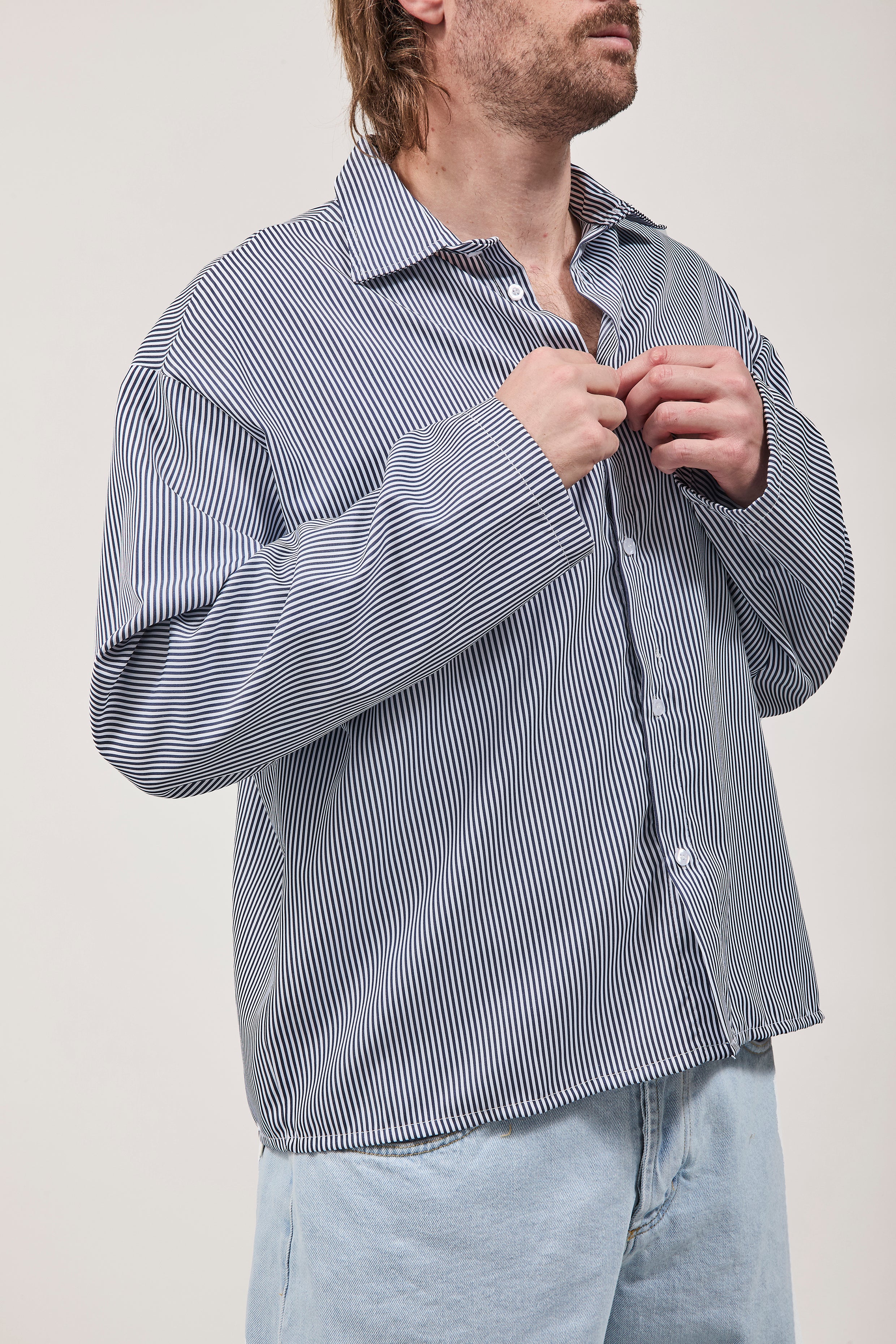 Camicia NJB Righe Manica ampia