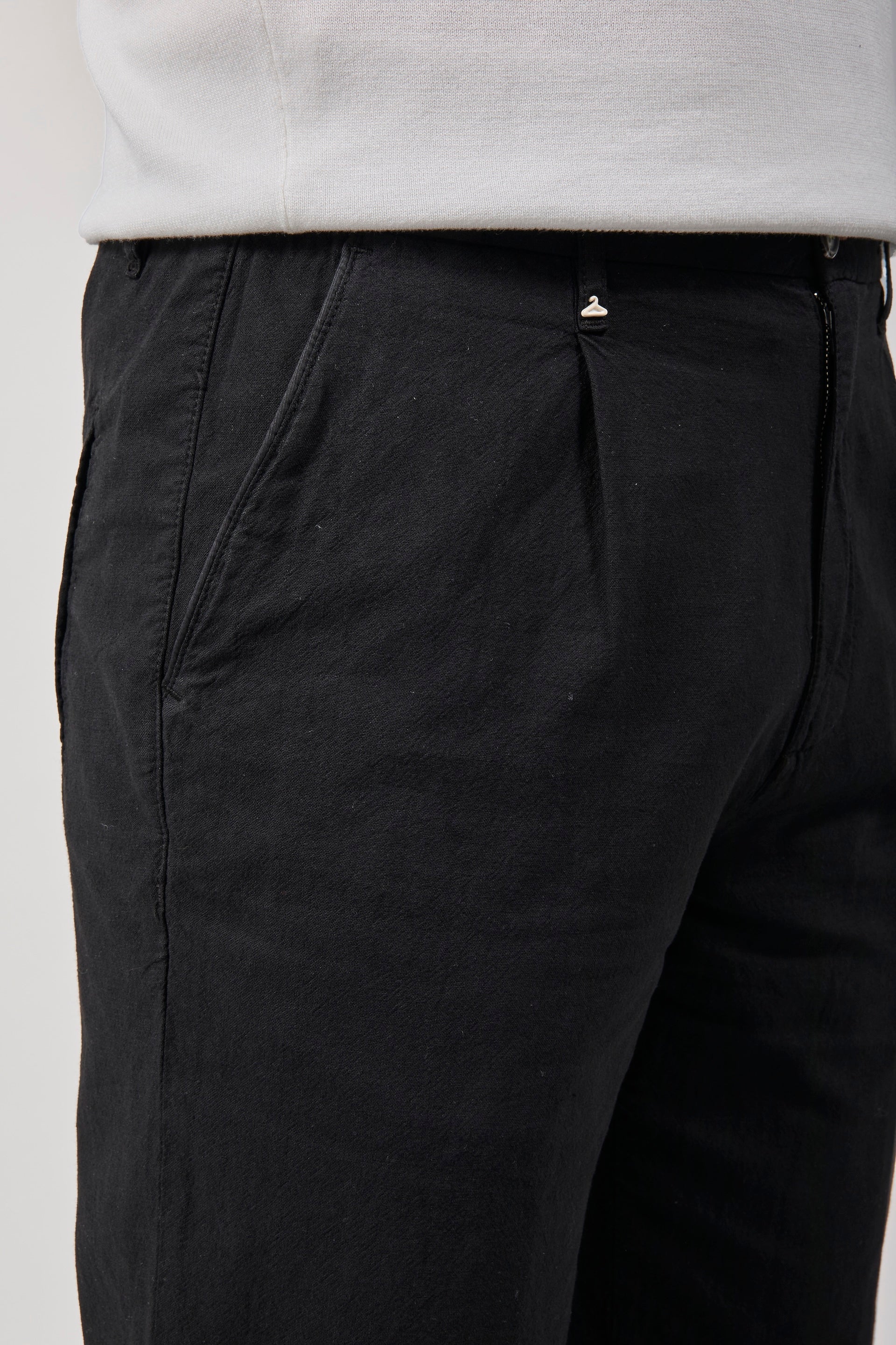 Pantalone Berna Lino Nero 379