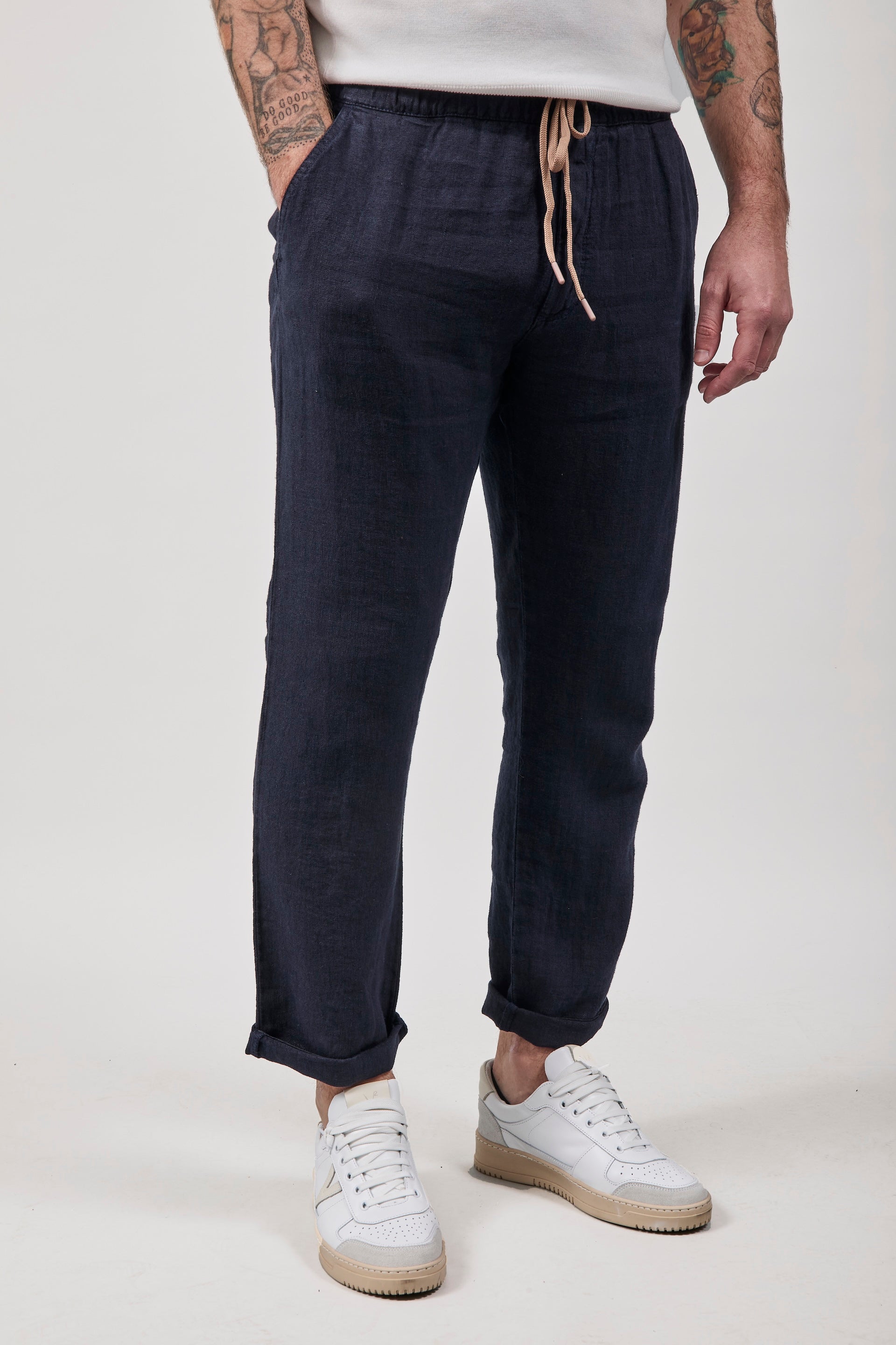 Pantalaccio Pont Chippewa Lino Blu