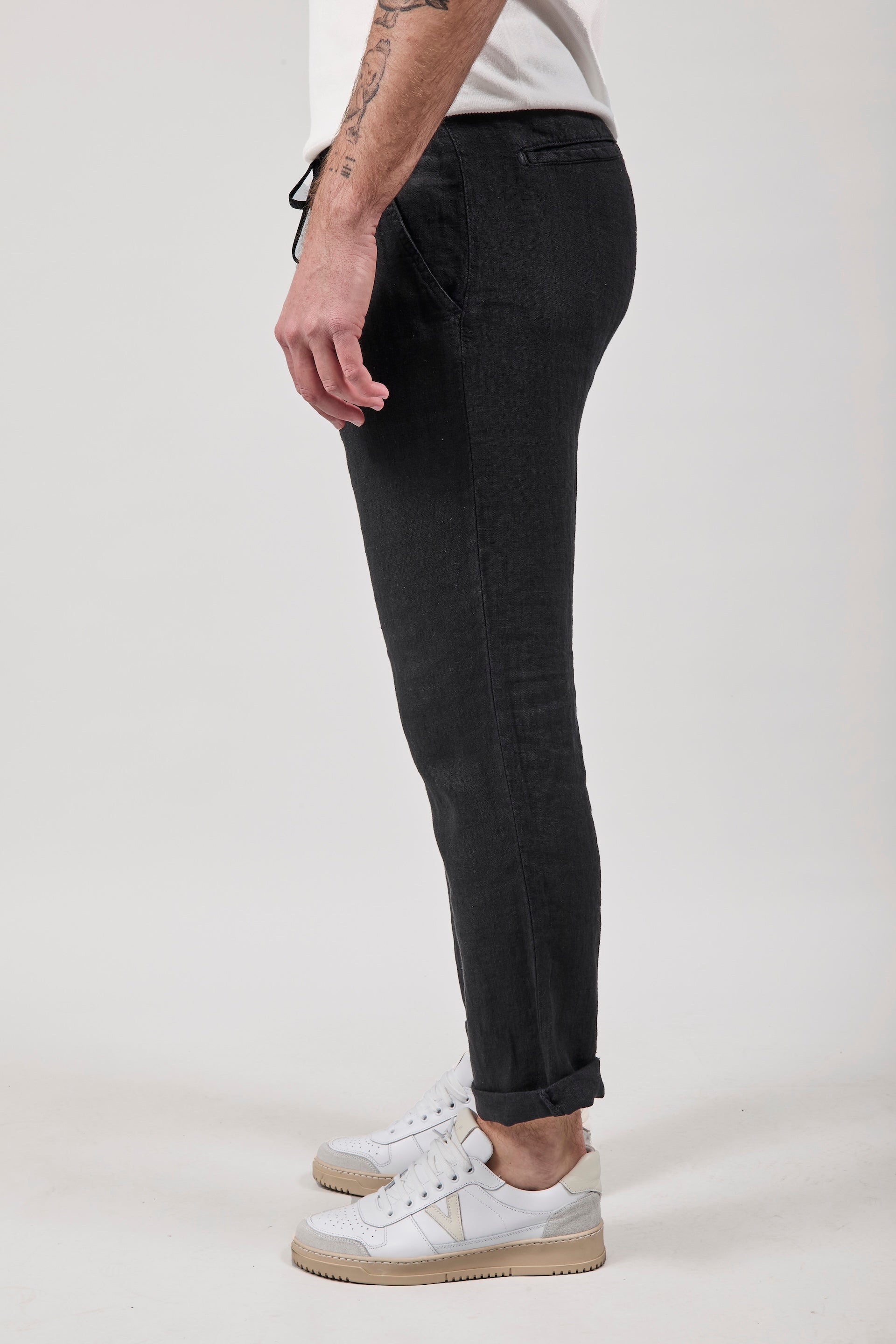 Pantalaccio Pont Chippewa Lino Nero