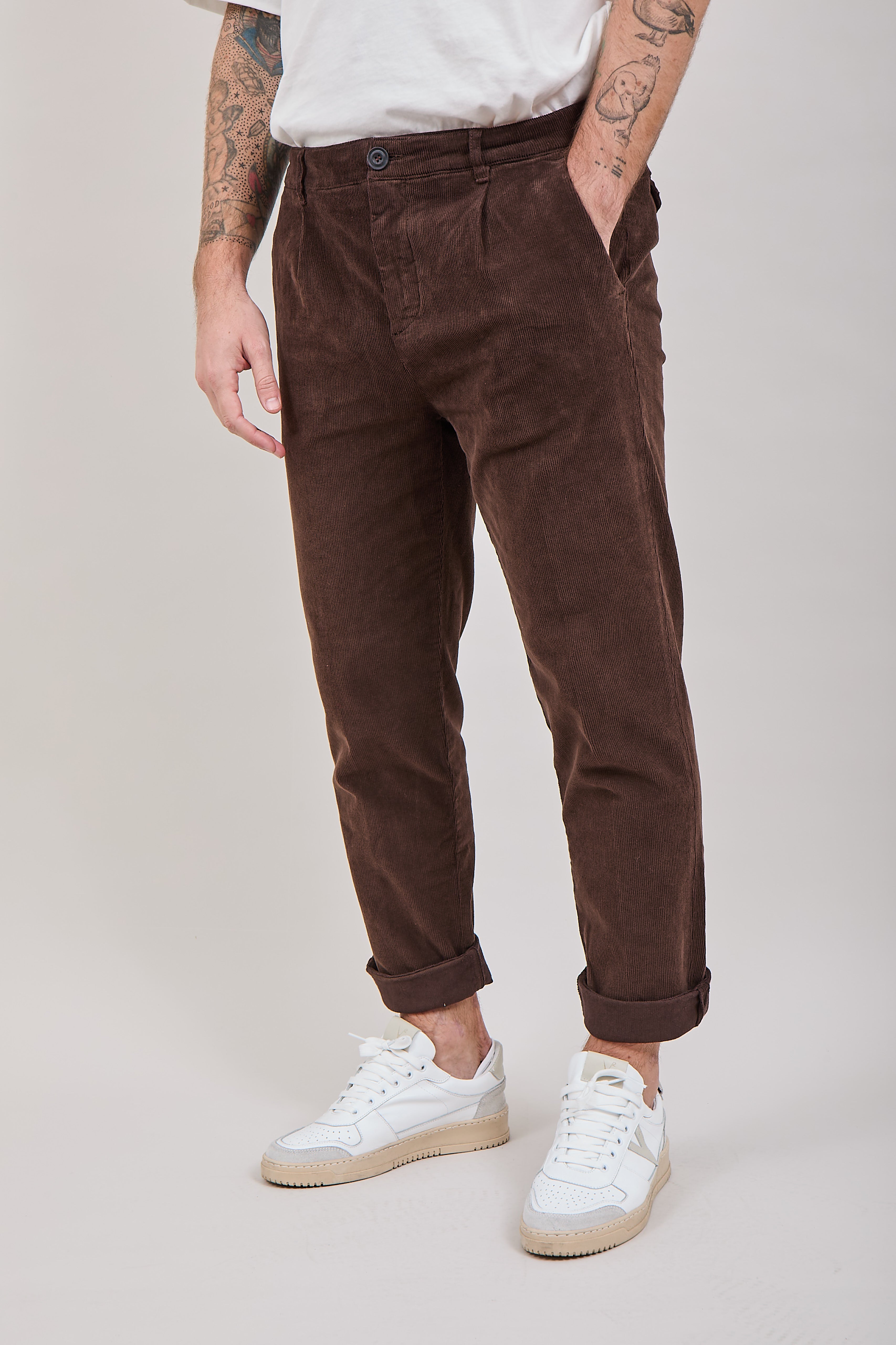 Pantalone Clark Alfred Velluto Moka
