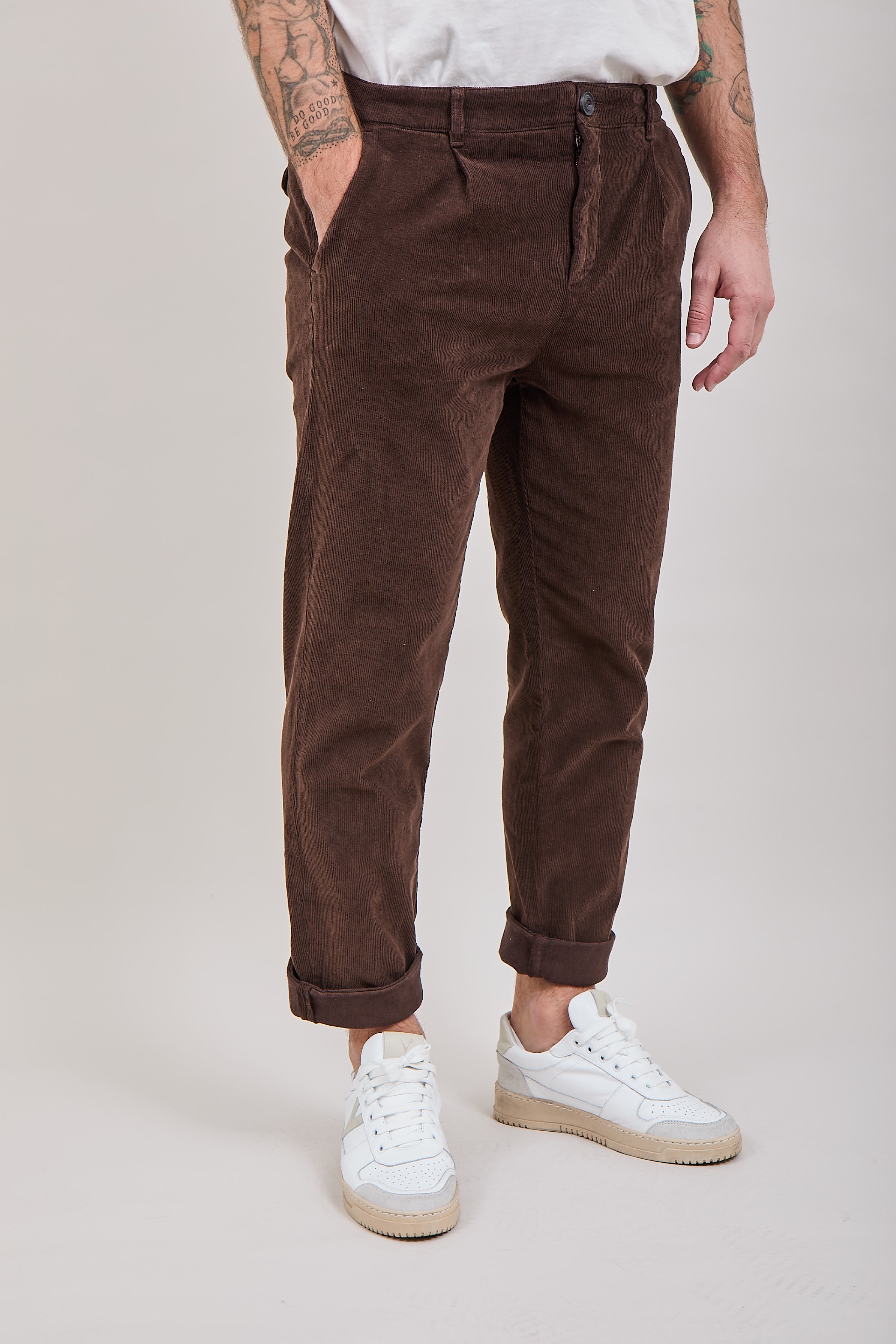 Pantalone Clark Alfred Velluto Moka