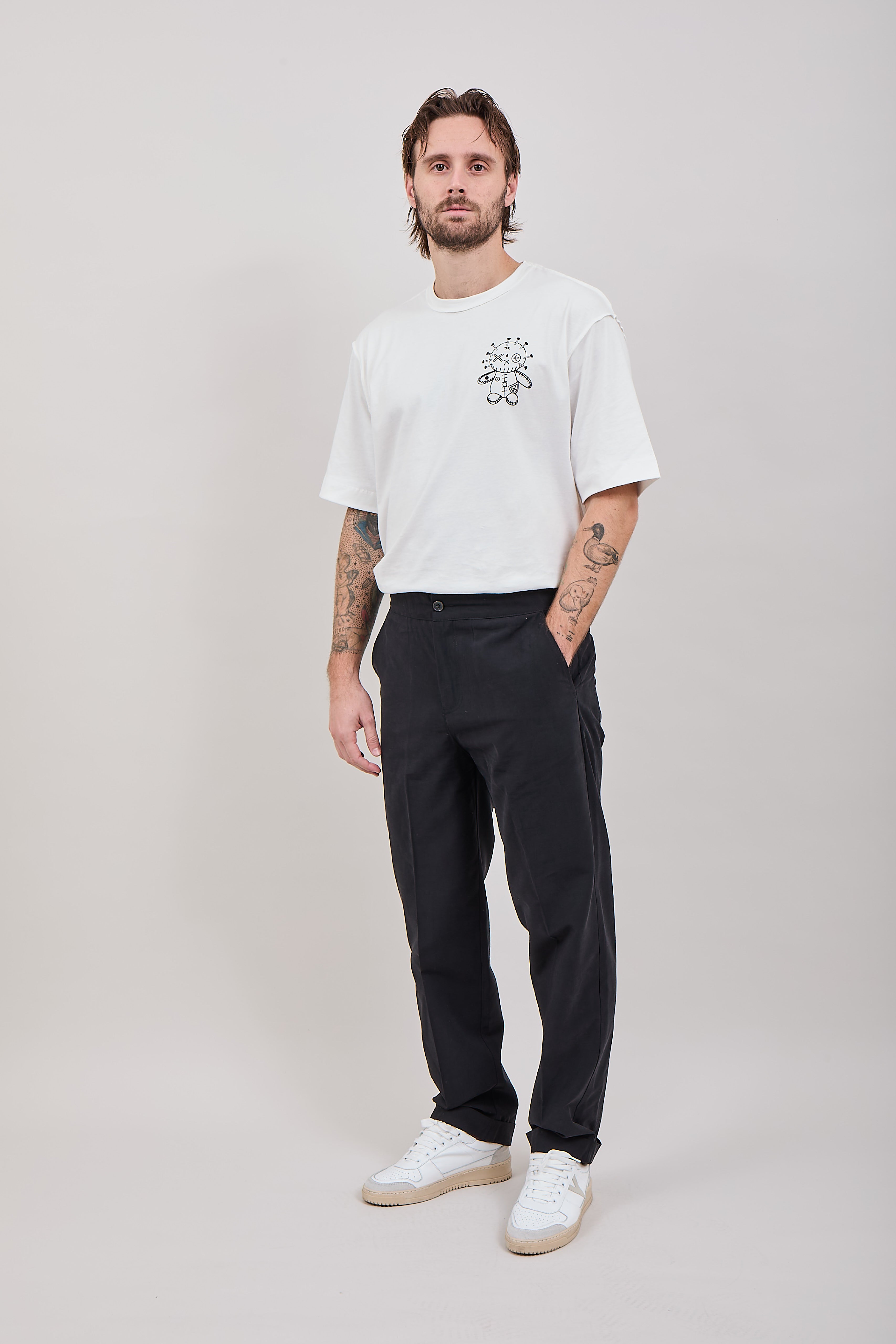 Pantalone Over-d Nero P37