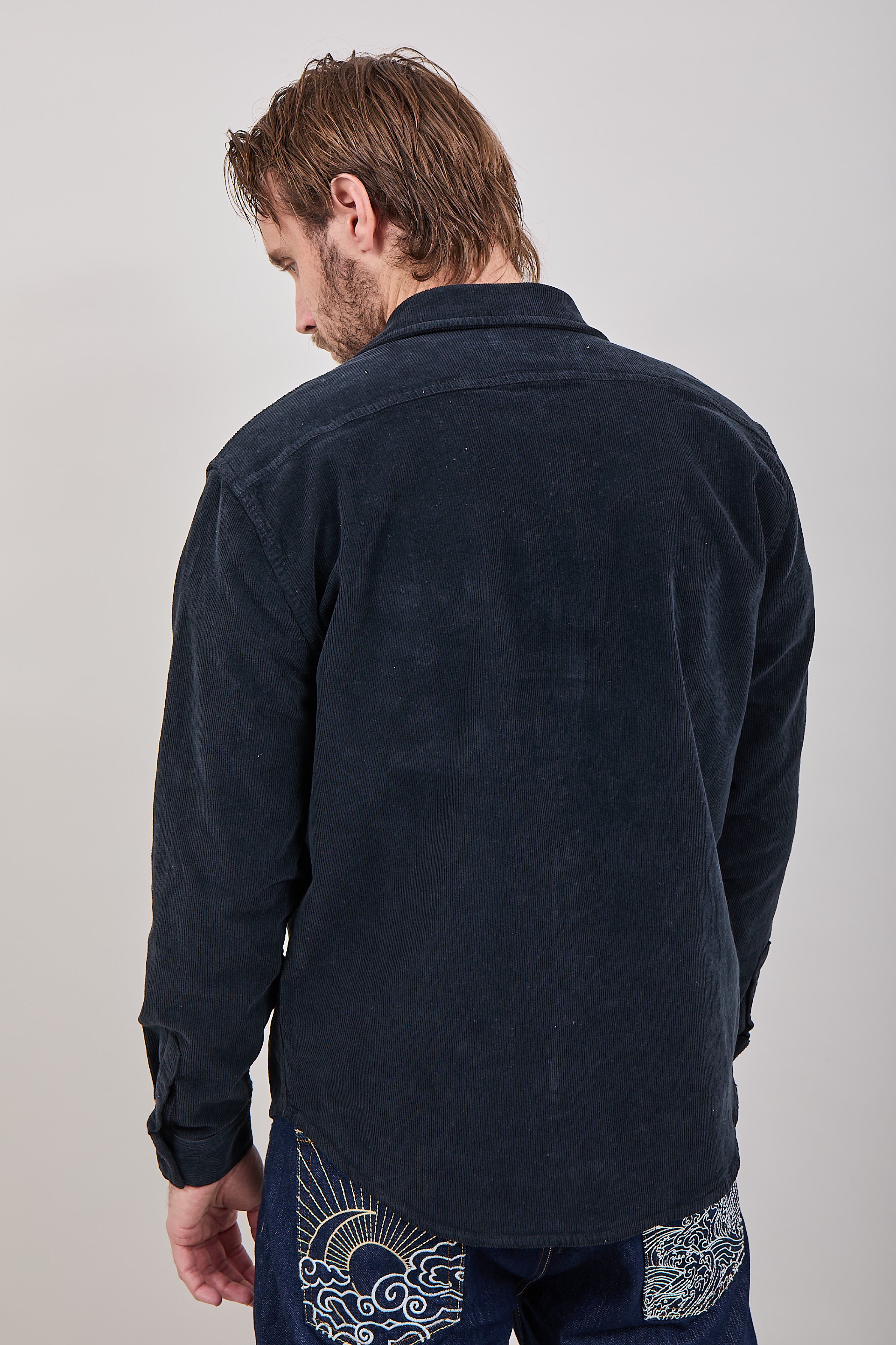 Camicia Clark Velluto Nero