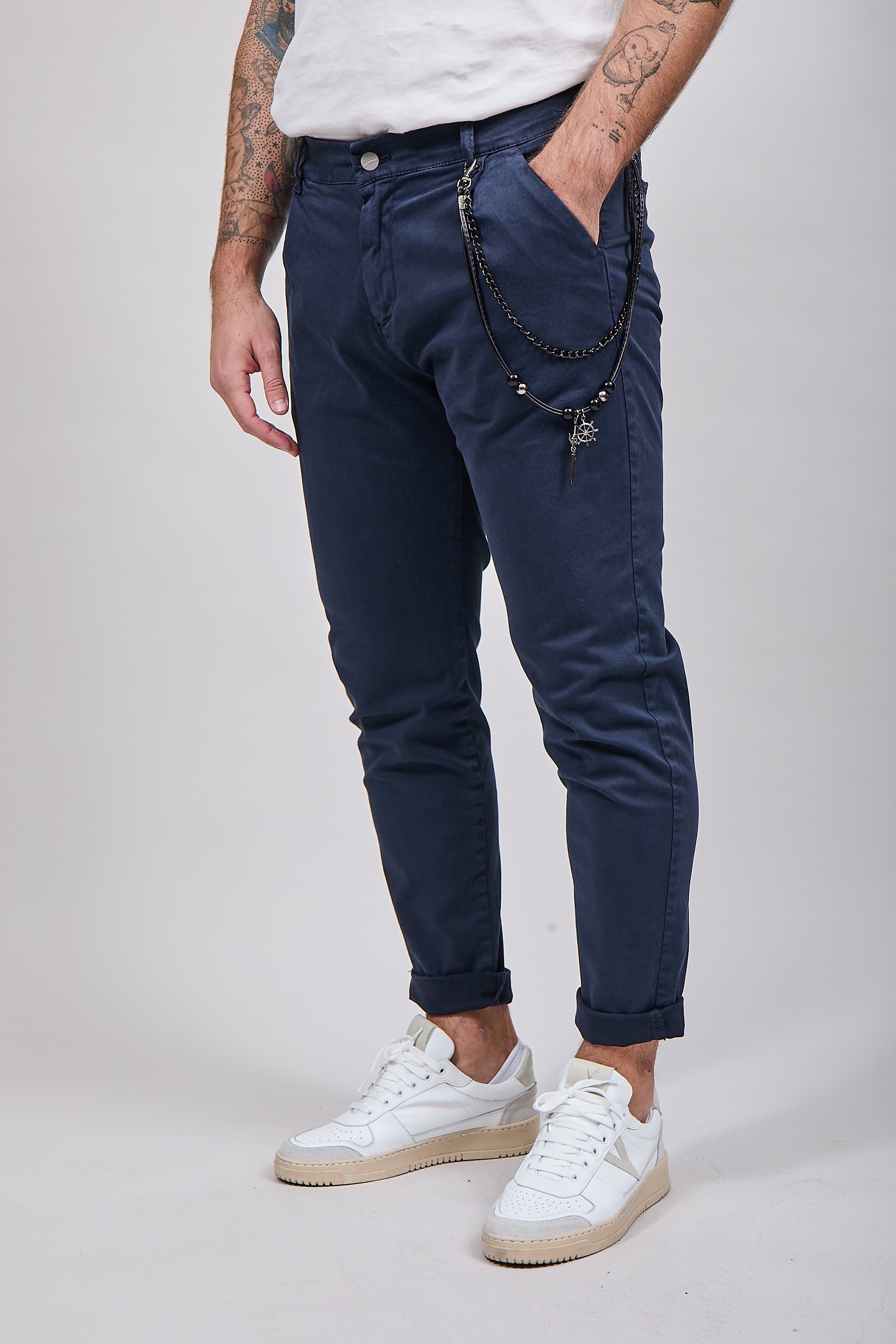Pantalone Over-D P58 Blu