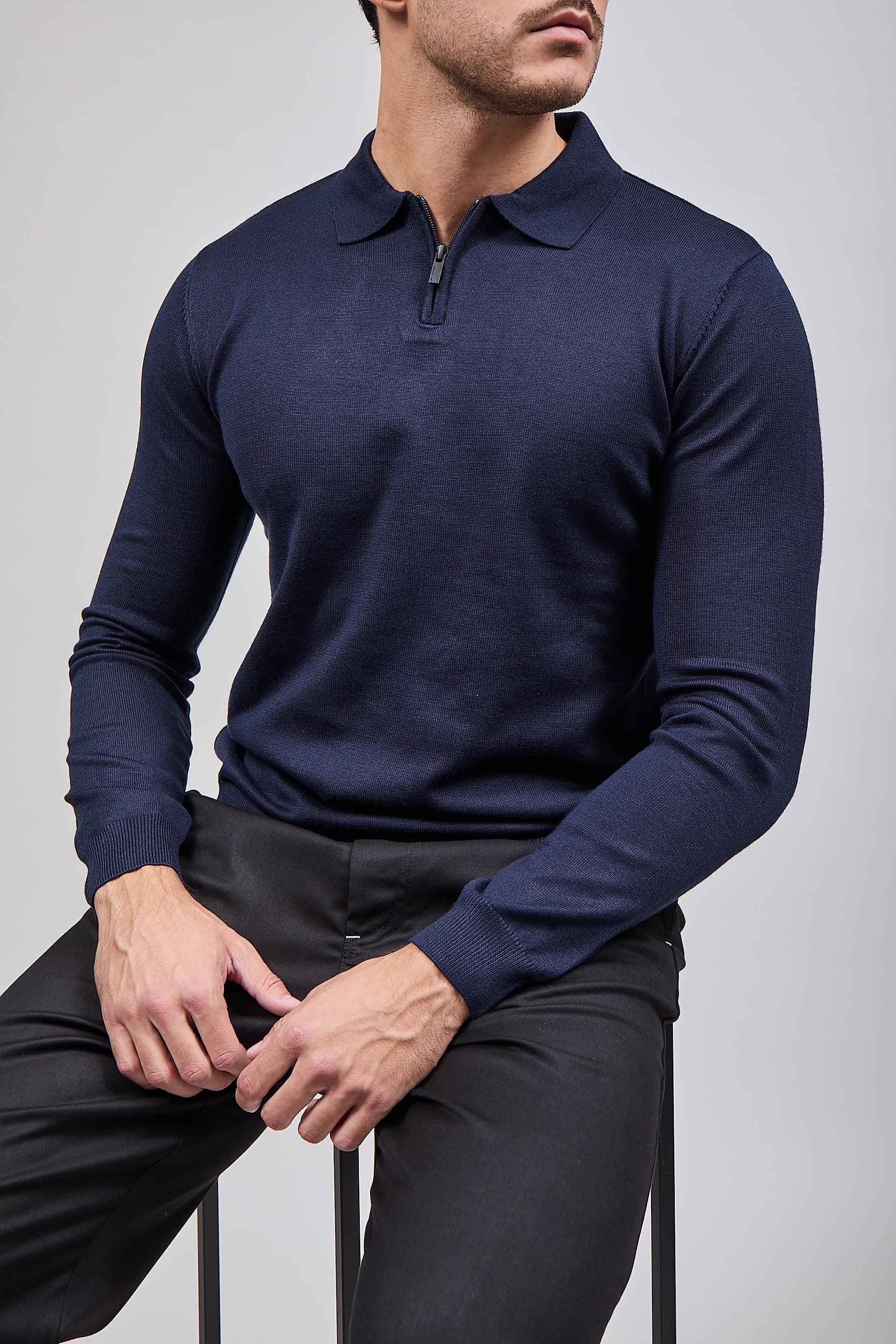 Polo Hamaki-Ho Zip Navy 3194