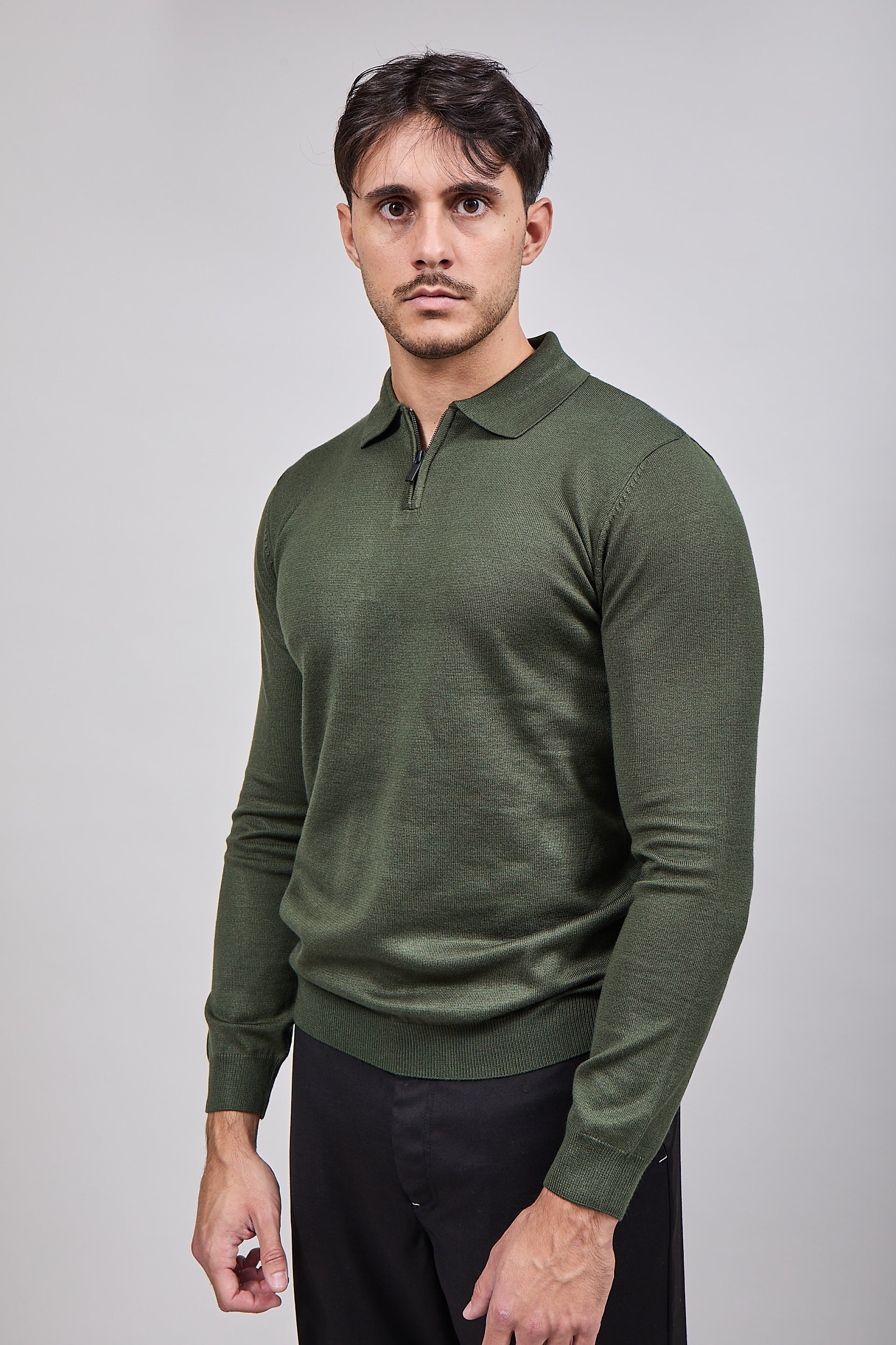 Polo Hamaki-Ho Zip Verde 3194