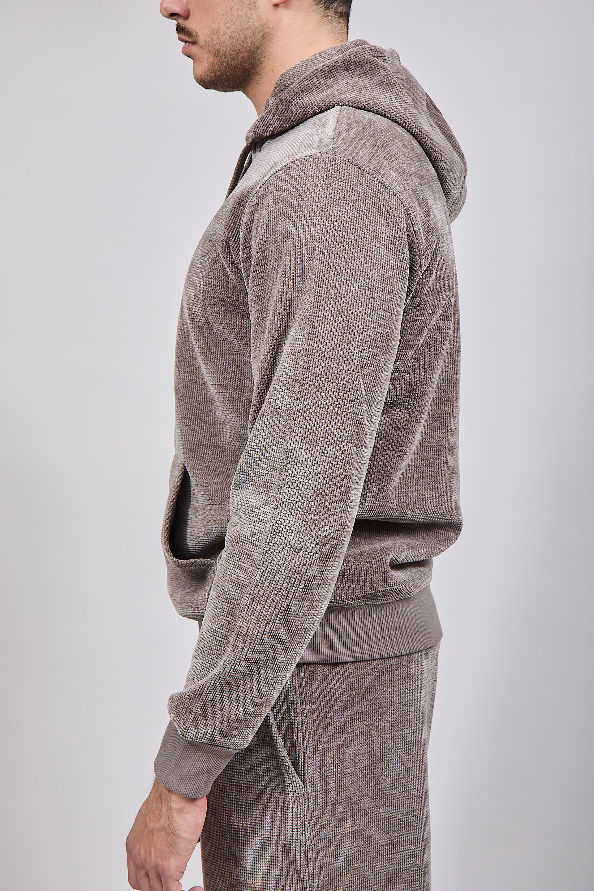 Felpa Gianni Lupo Velluto Mud 2290