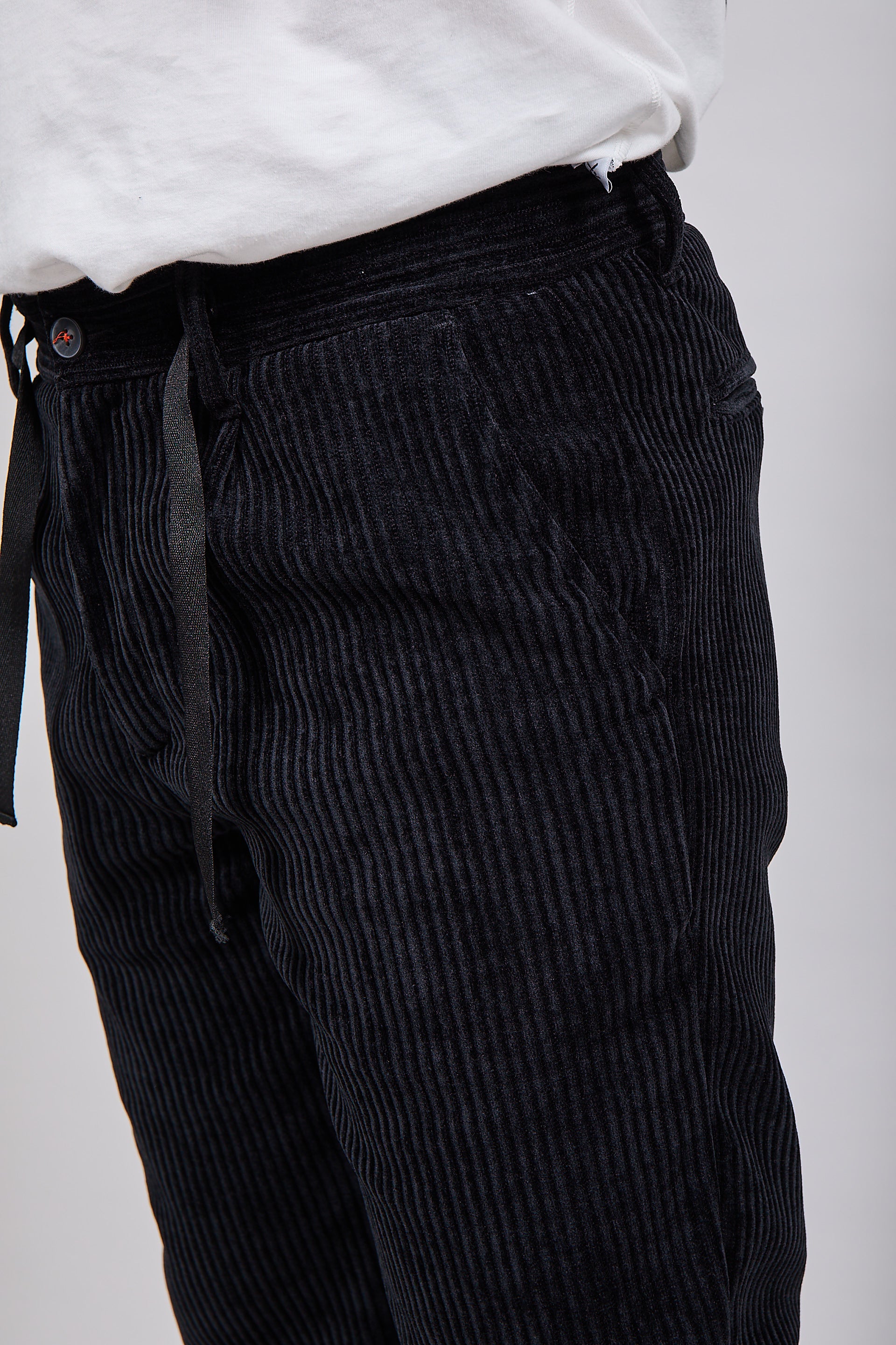 Pantalone velluto Berna polsino 117 Nero