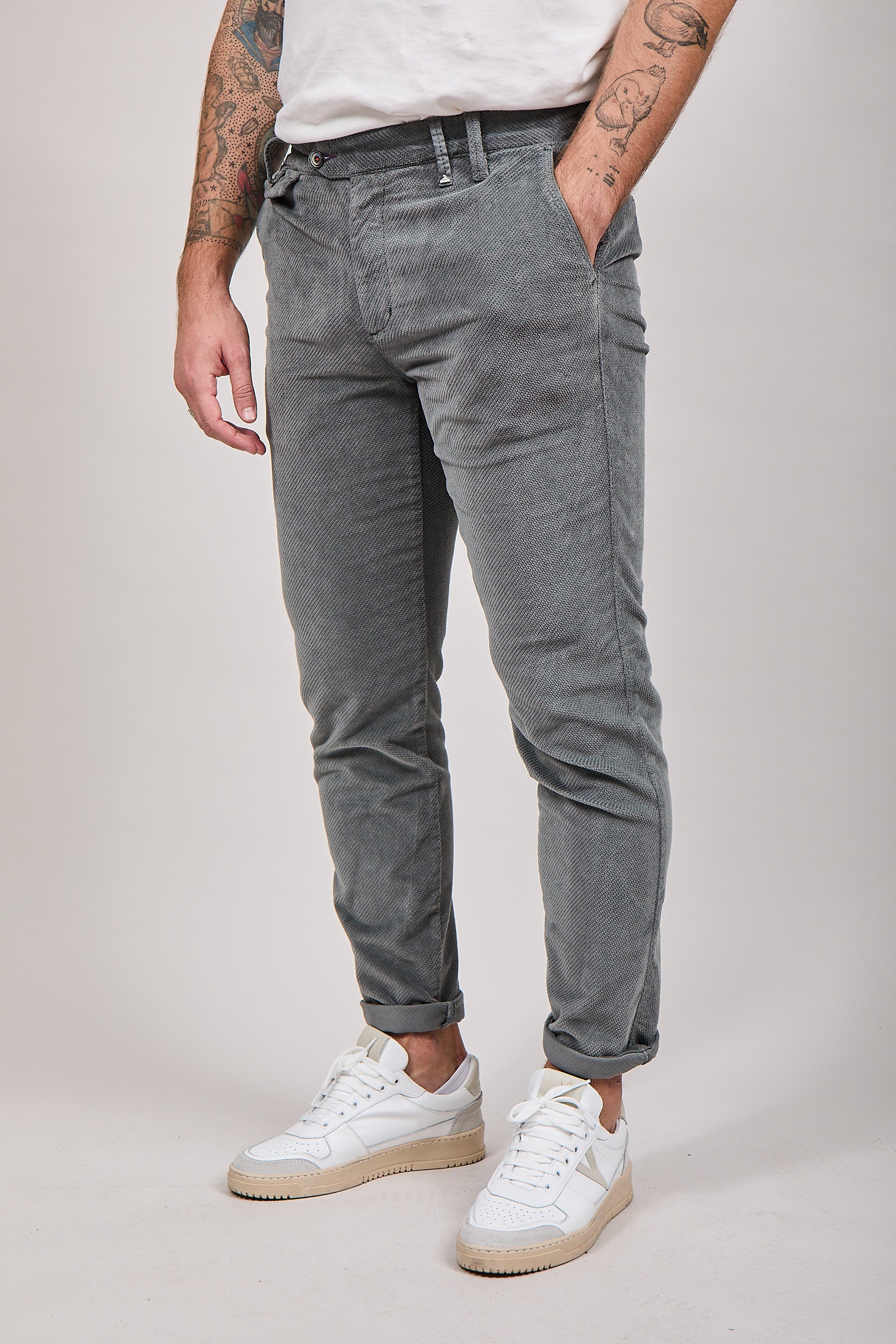 Pantalone velluto Berna chinos 118 Topo