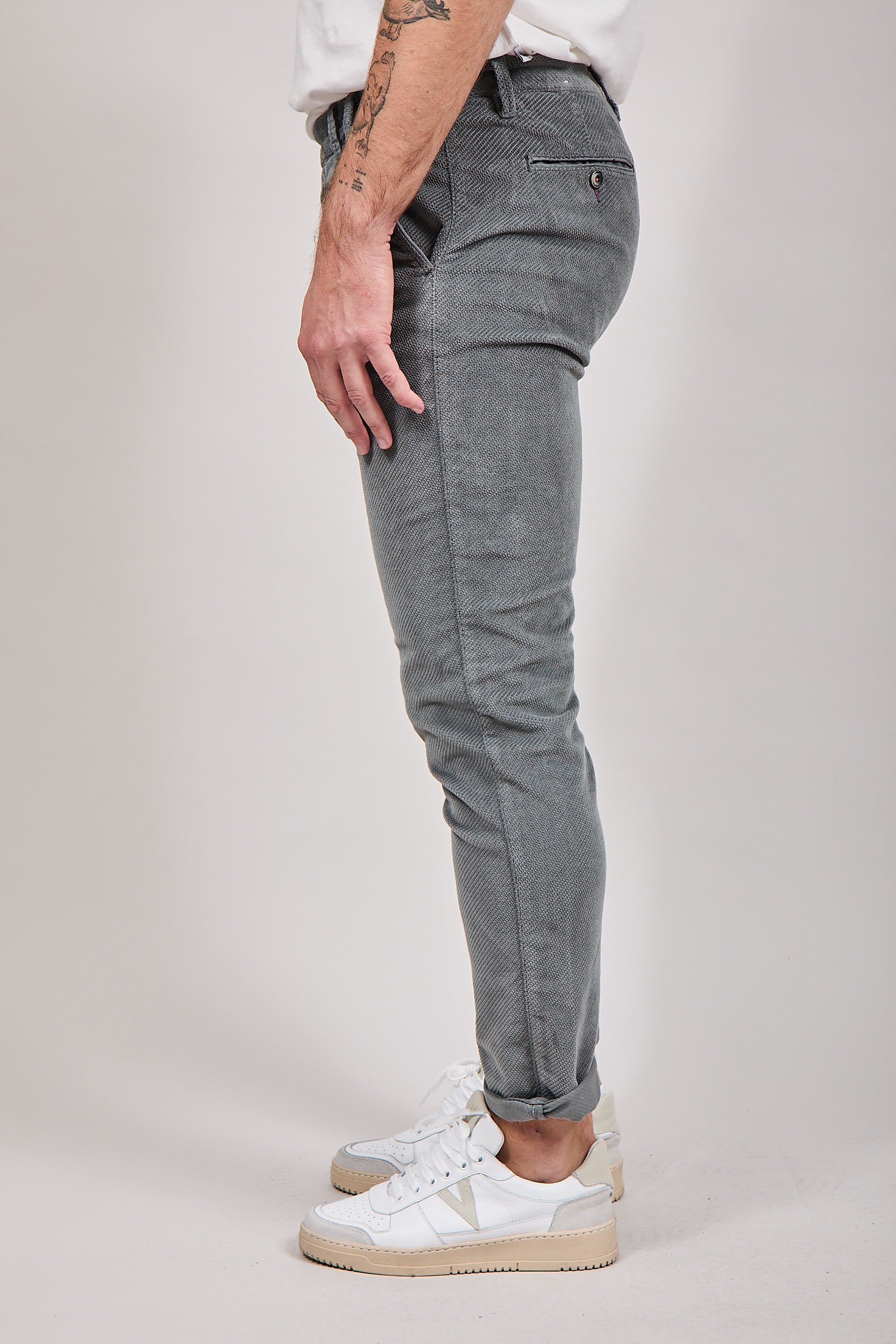 Pantalone velluto Berna chinos 118 Topo
