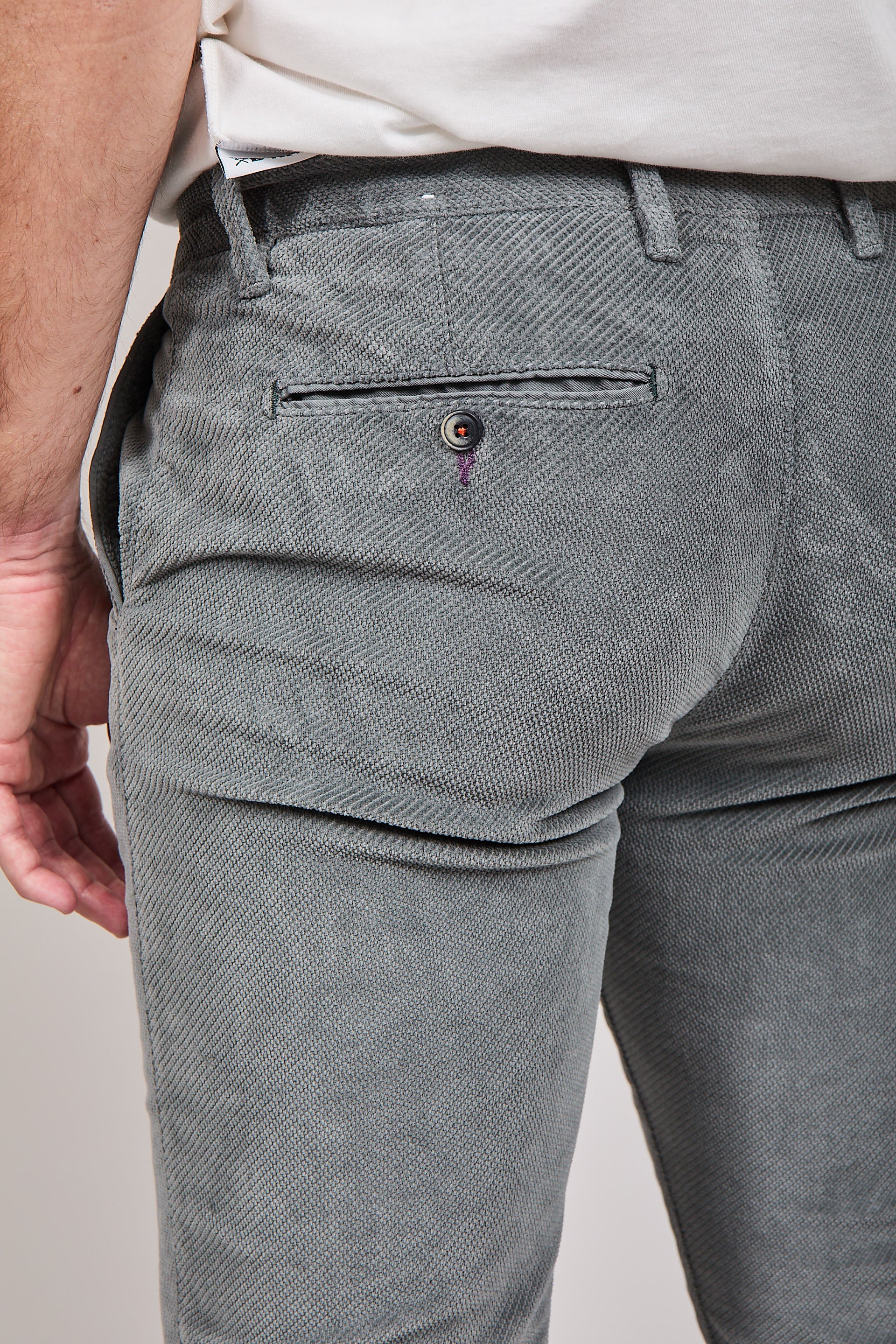 Pantalone velluto Berna chinos 118 Topo