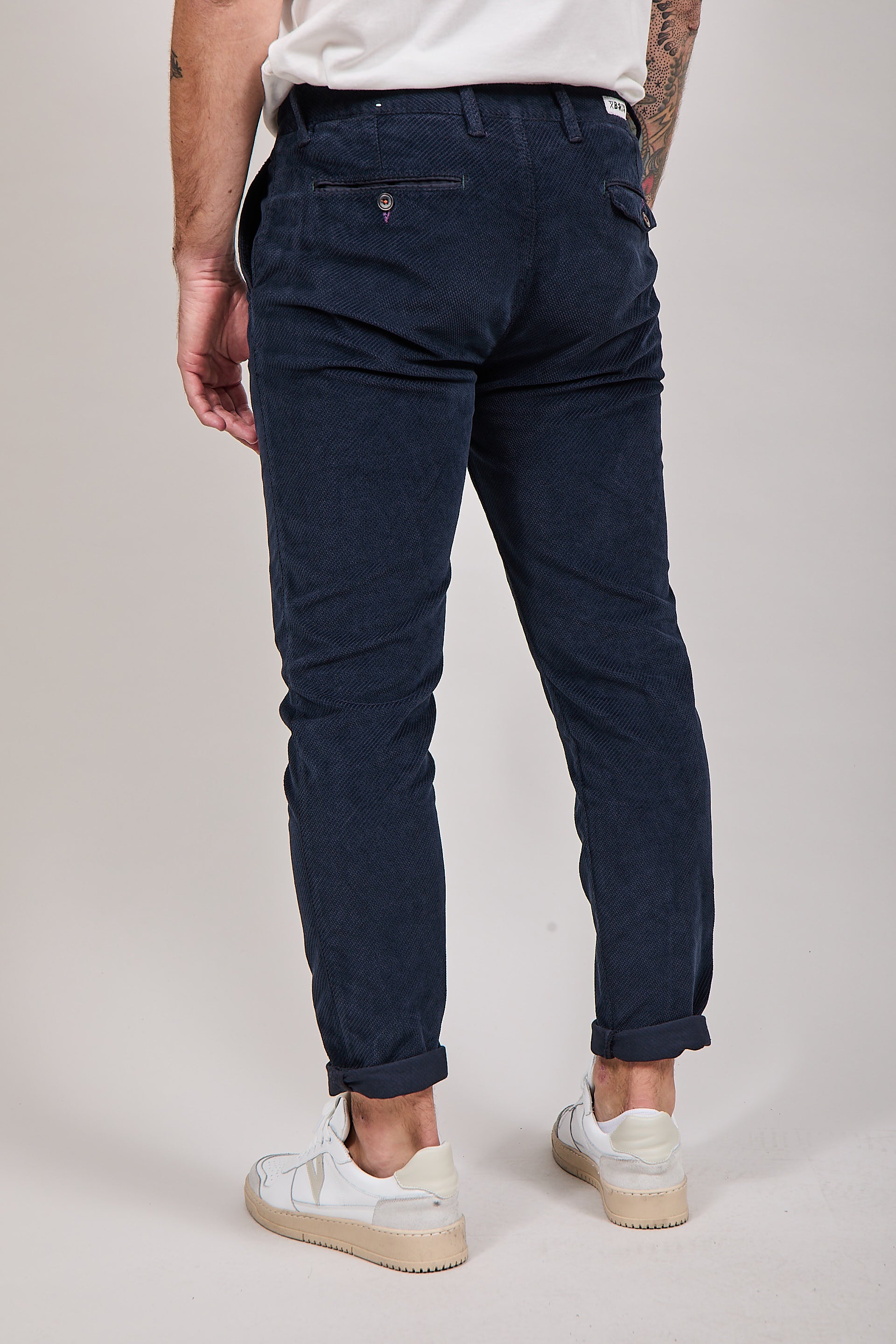 Pantalone velluto Berna chinos 118 Blu