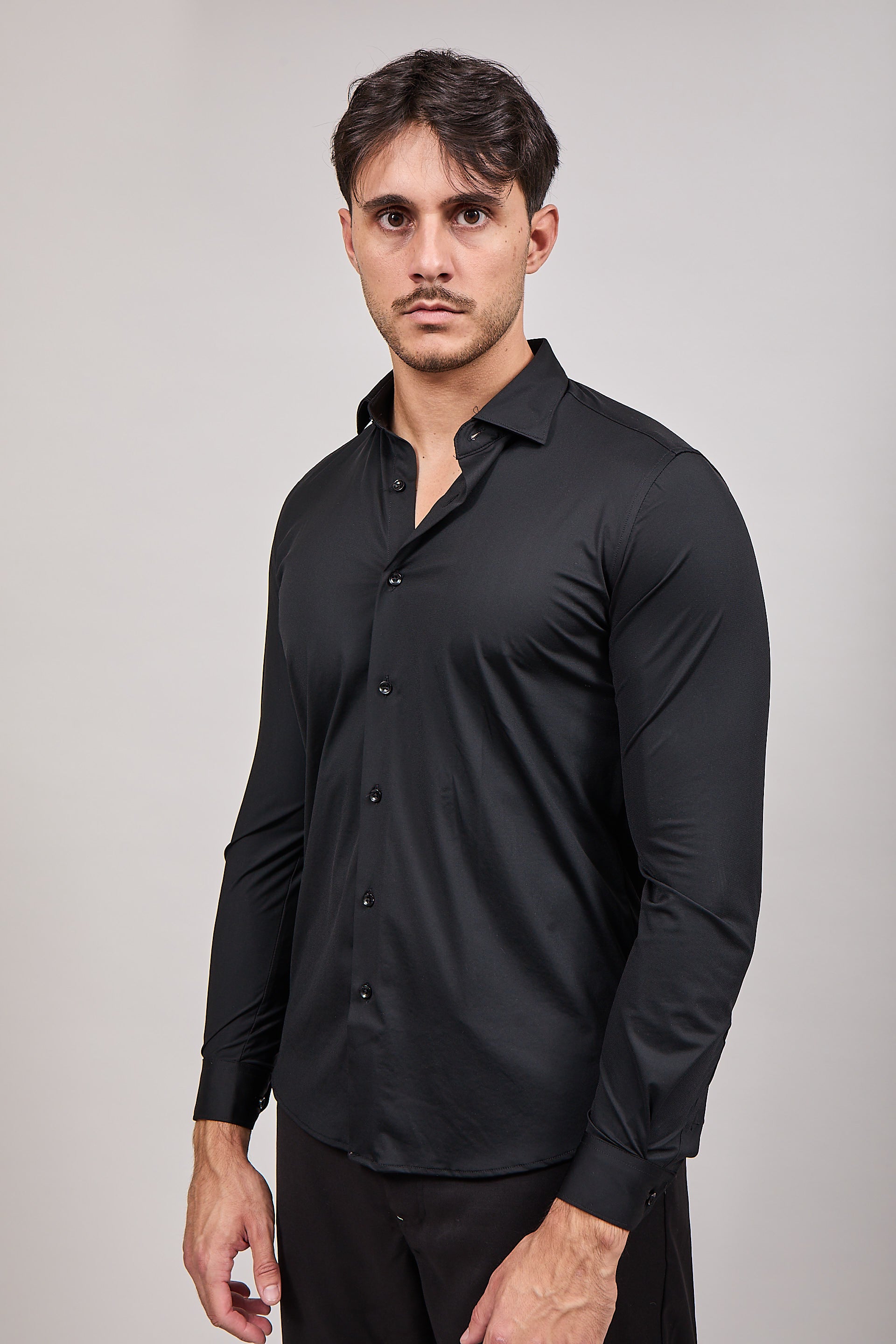 Camicia Over-D No-stiro Nera C10
